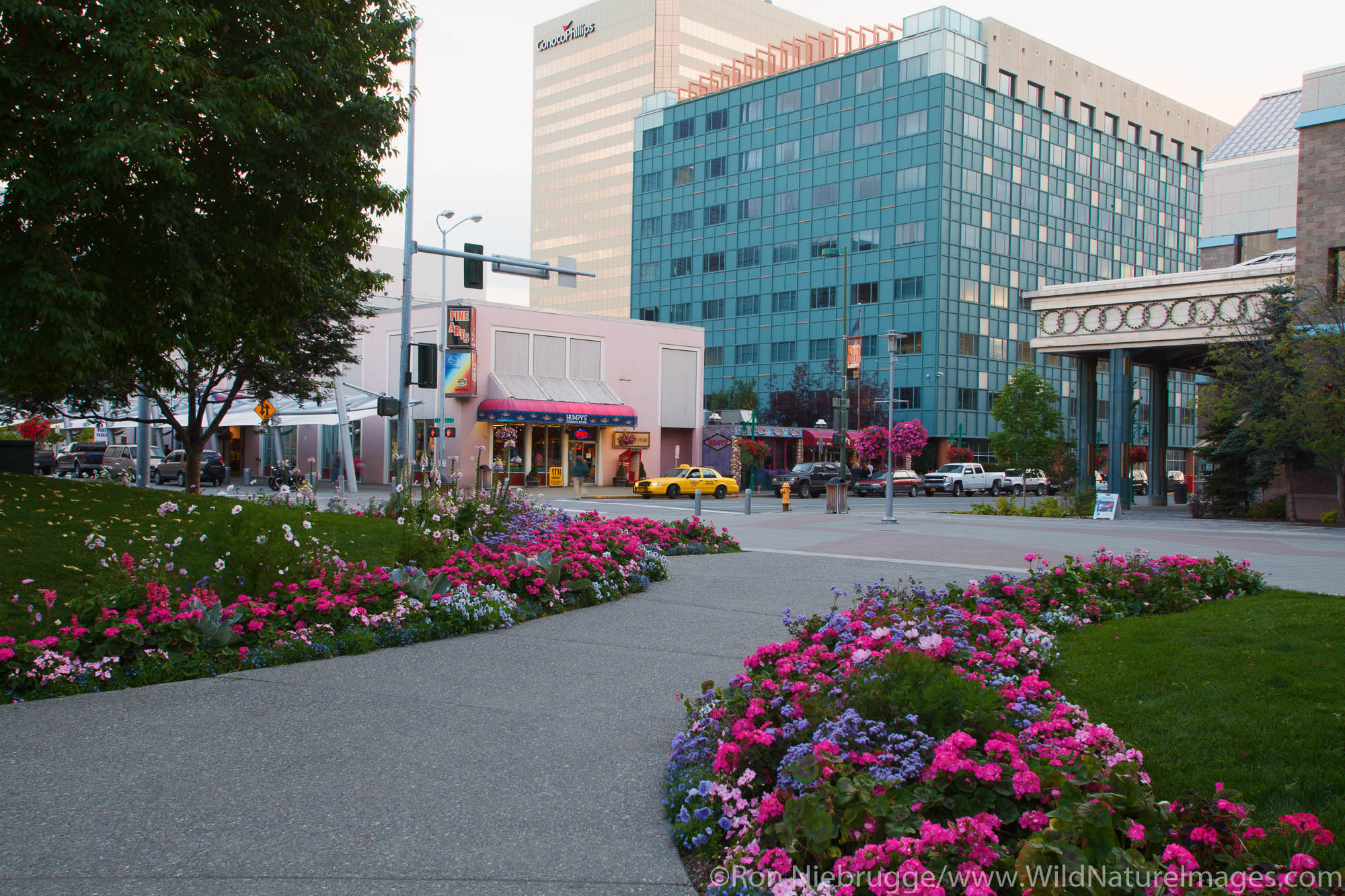 Town Square Park, downtown Anchorage, Alaska.