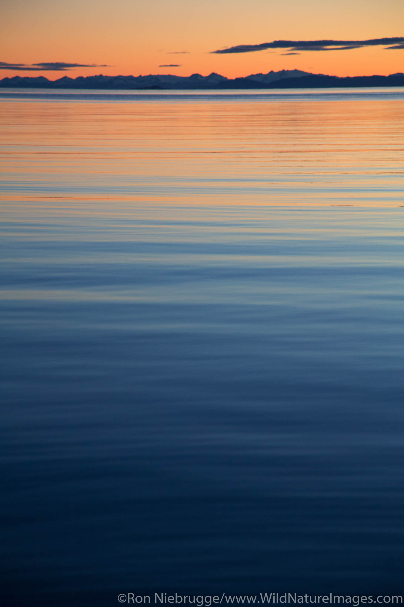 Sunset in Frederick Sound, Tongass National Forest, Alaska.