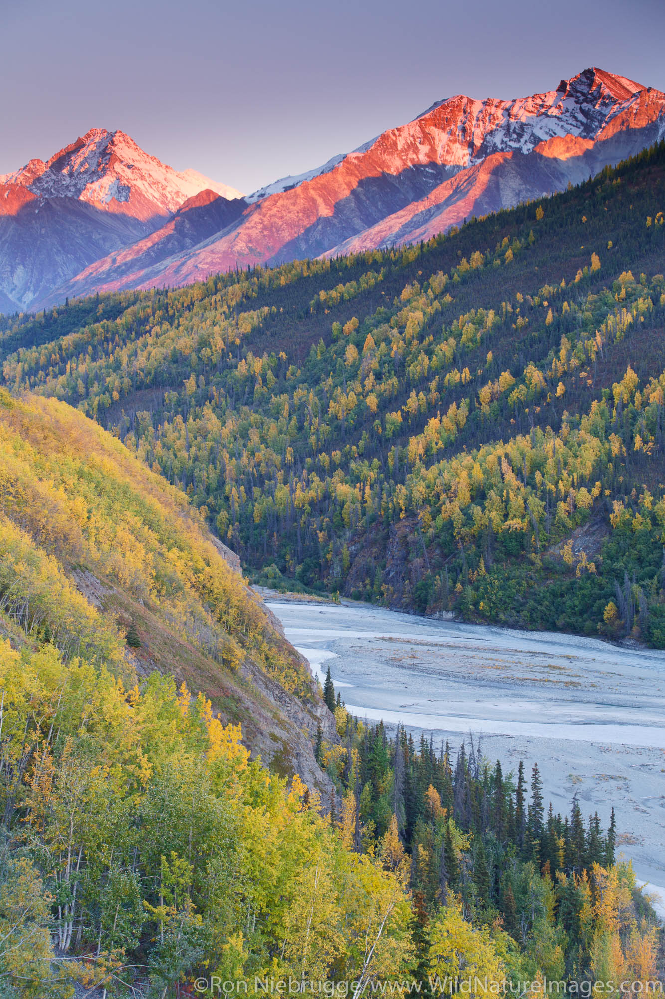 The Matanuska River Valley, Chugach Mountains, Alaska.