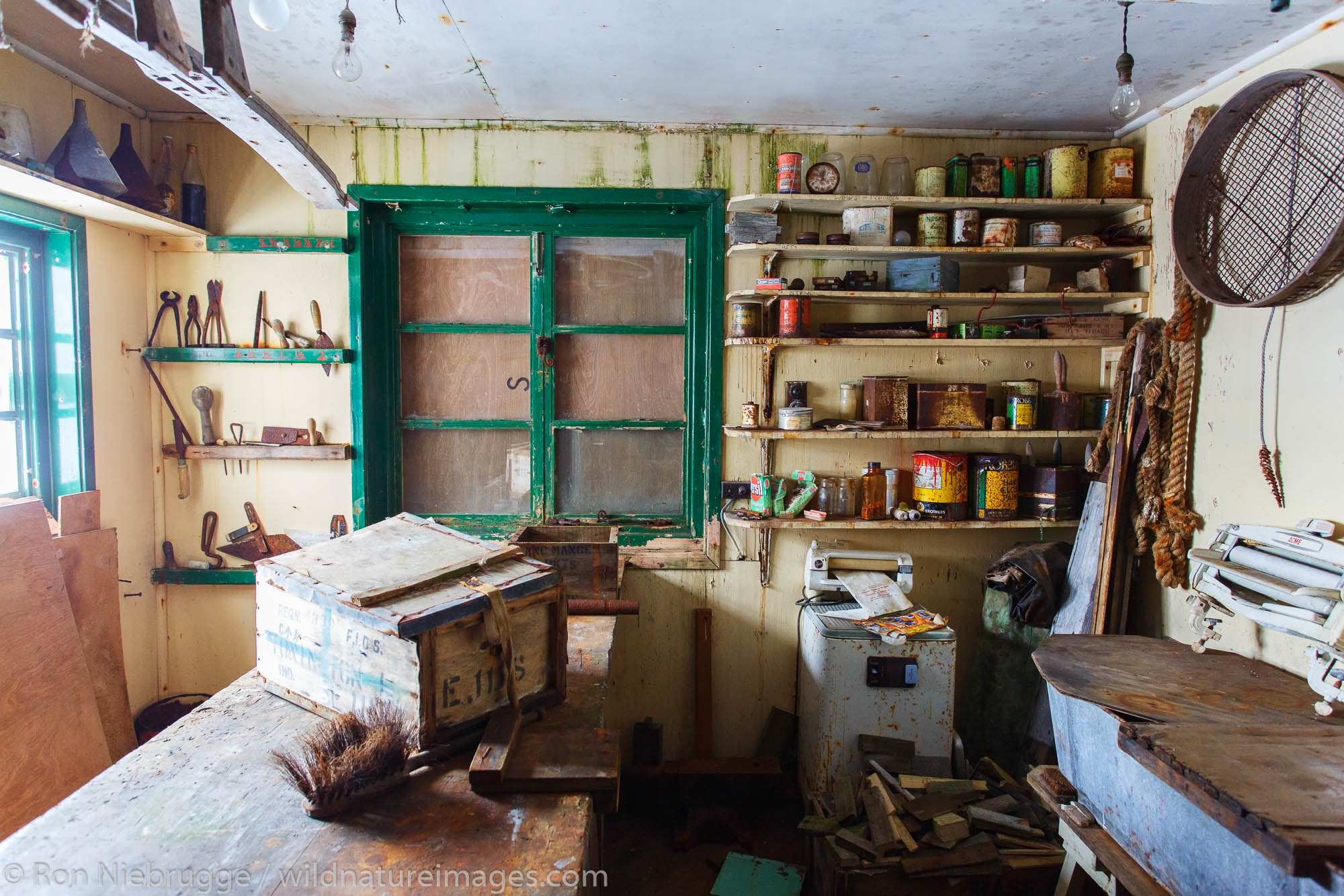 Historic British Antarctic Survey Base "W", Detaille Island, South of the Antarctic Circle, Antarctica.