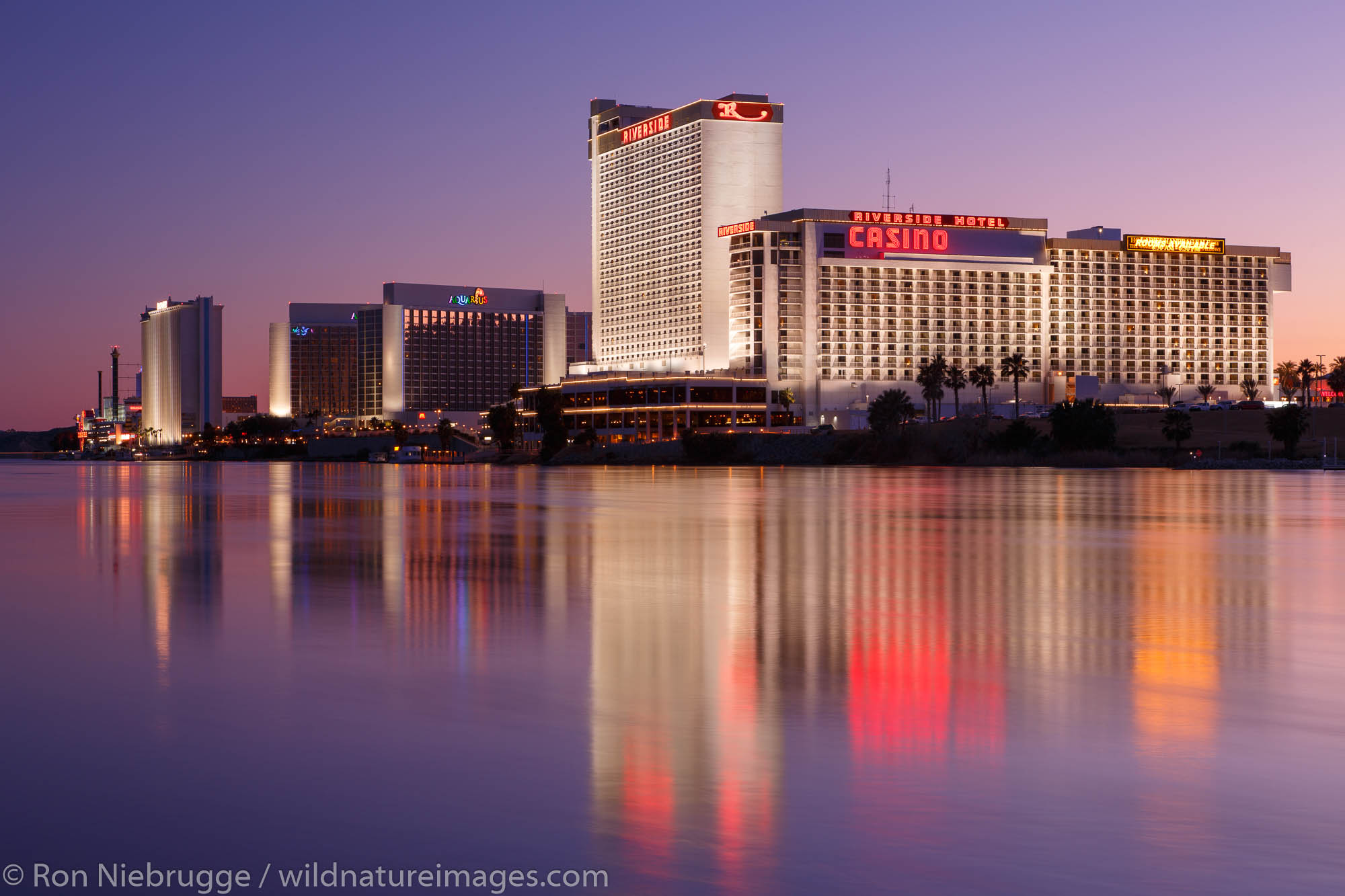 Casinos along the Colorado River, Laughlin, Nevada.