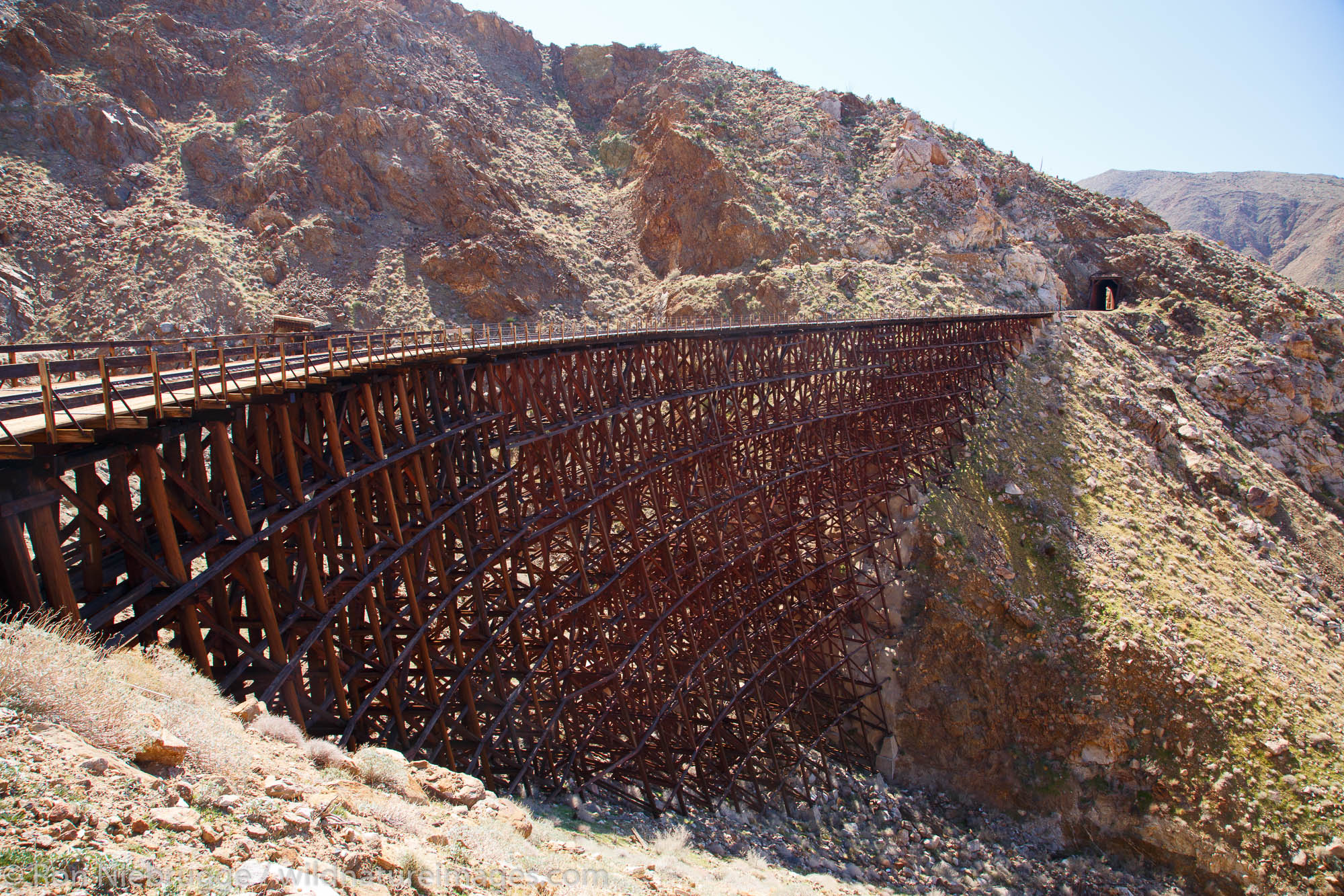 Goat Canyon Trestle on the Carrizo Gorge Railroad Track, Anza-Borrego Desert State Park, California.