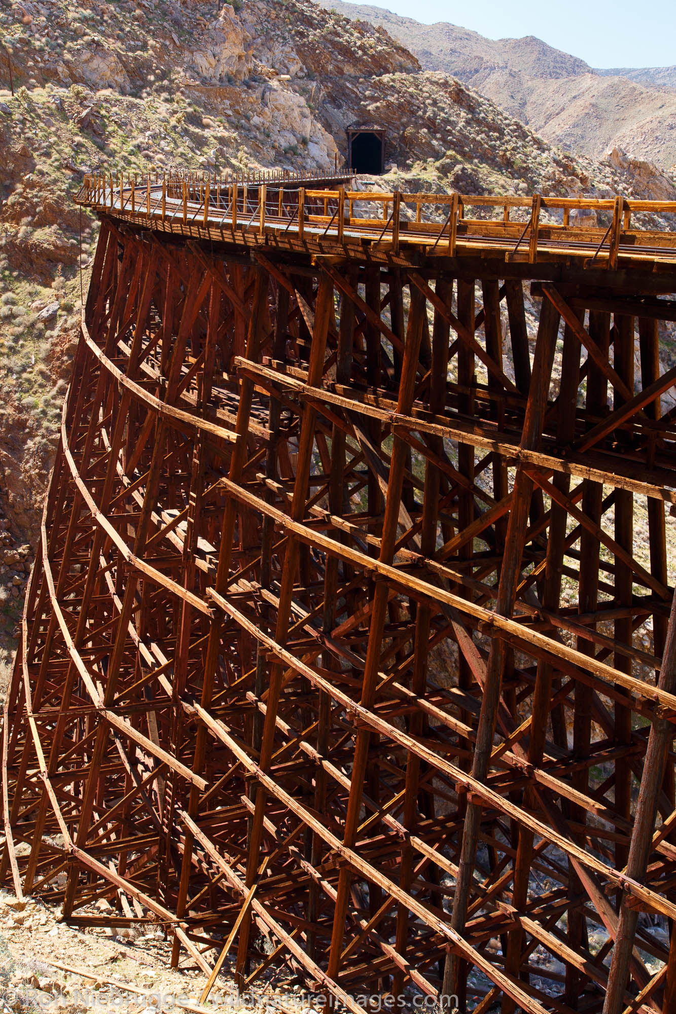 Goat Canyon Trestle on the Carrizo Gorge Railroad Track, Anza-Borrego Desert State Park, California.