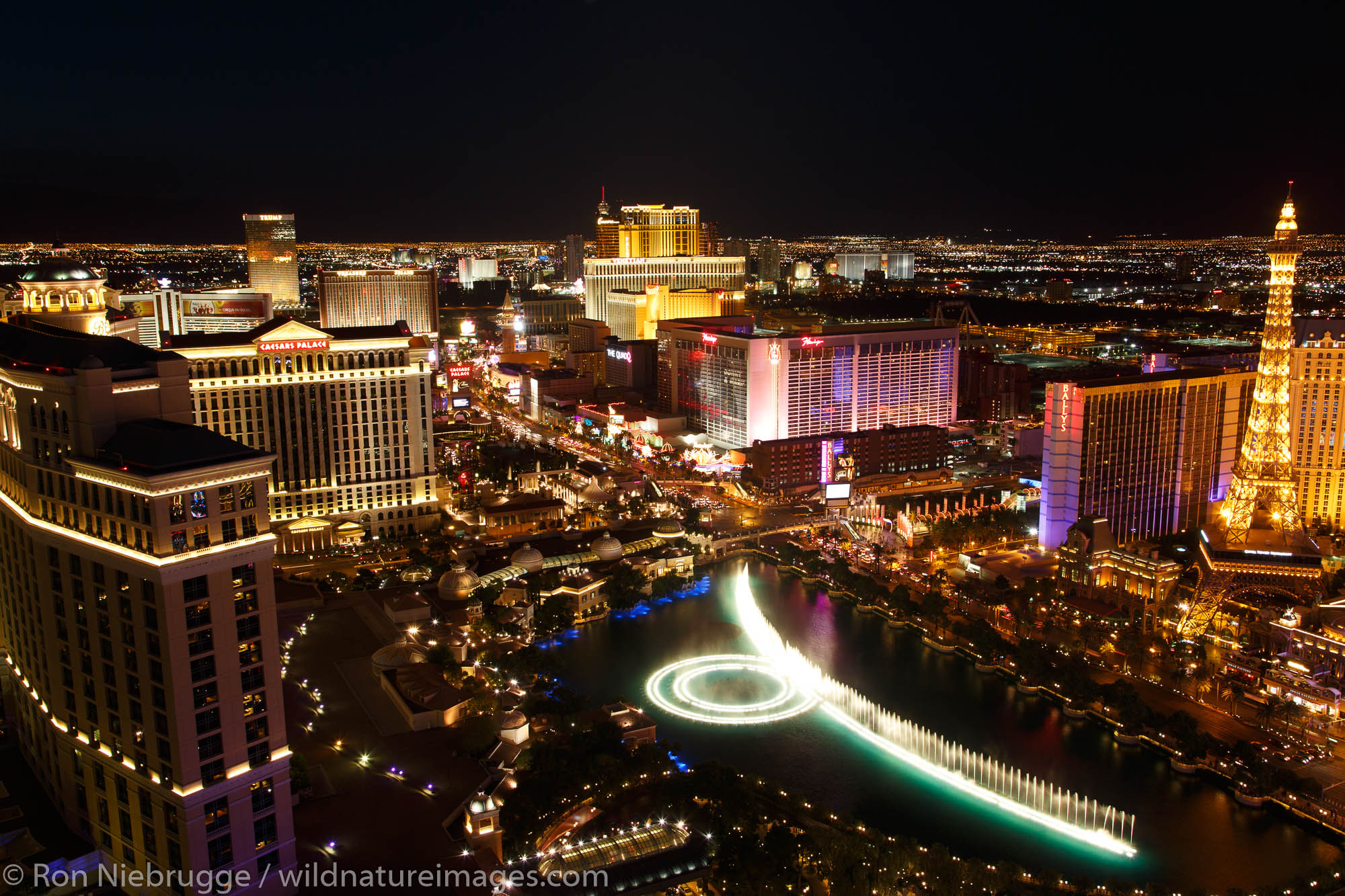 The Strip at night, Las Vegas, Nevada.