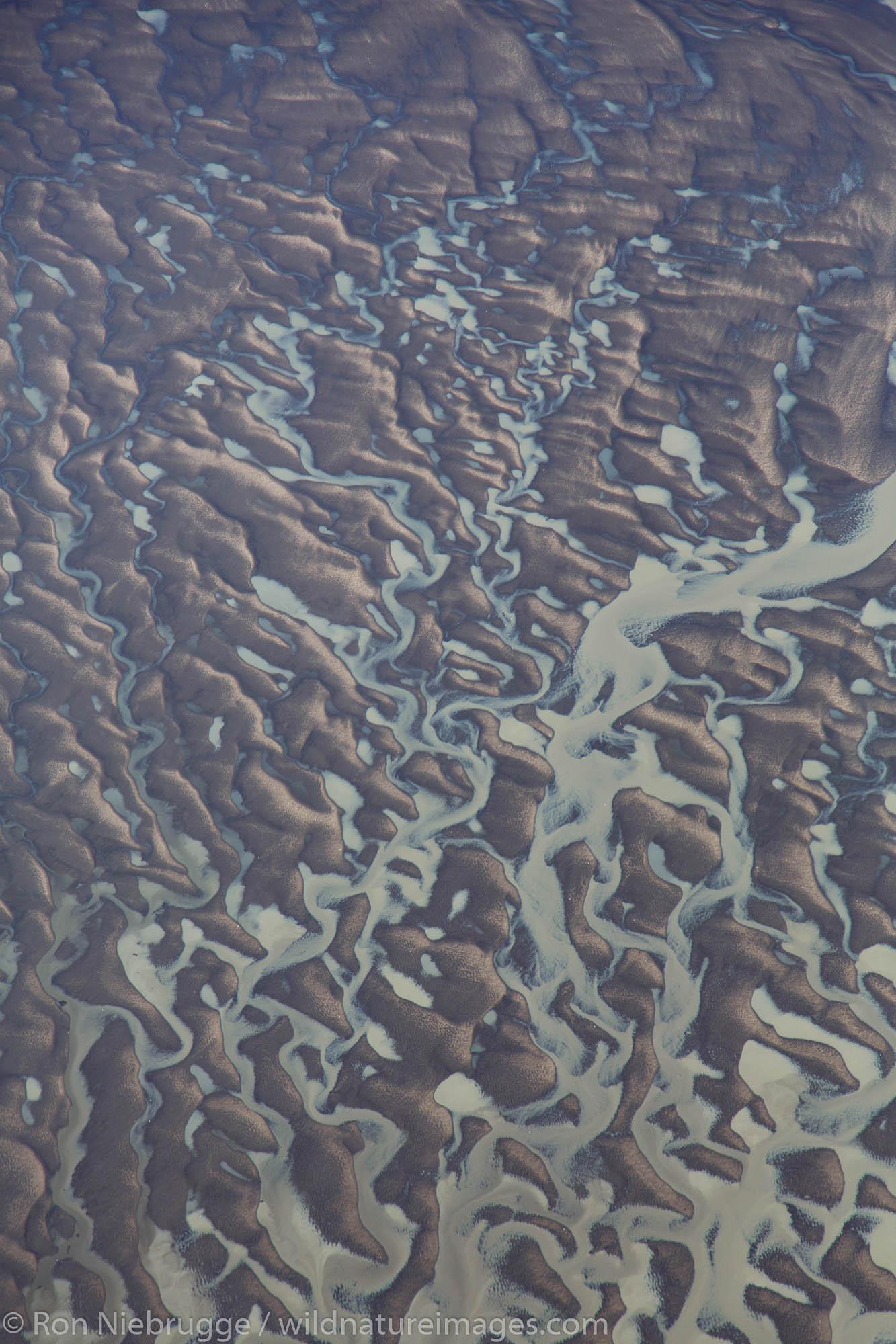 Patterns on shoreline along Cook Inlet, Alaska.