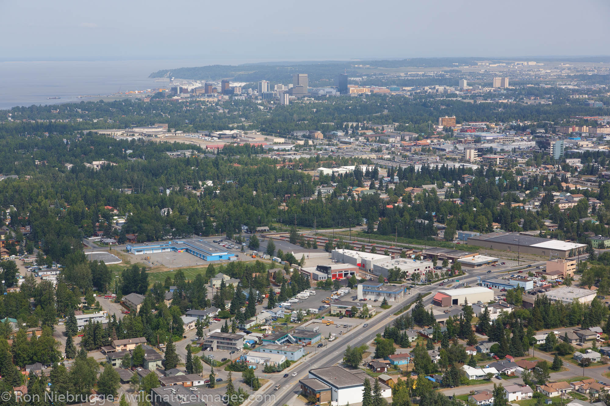 Aerial Anchorage, Alaska.