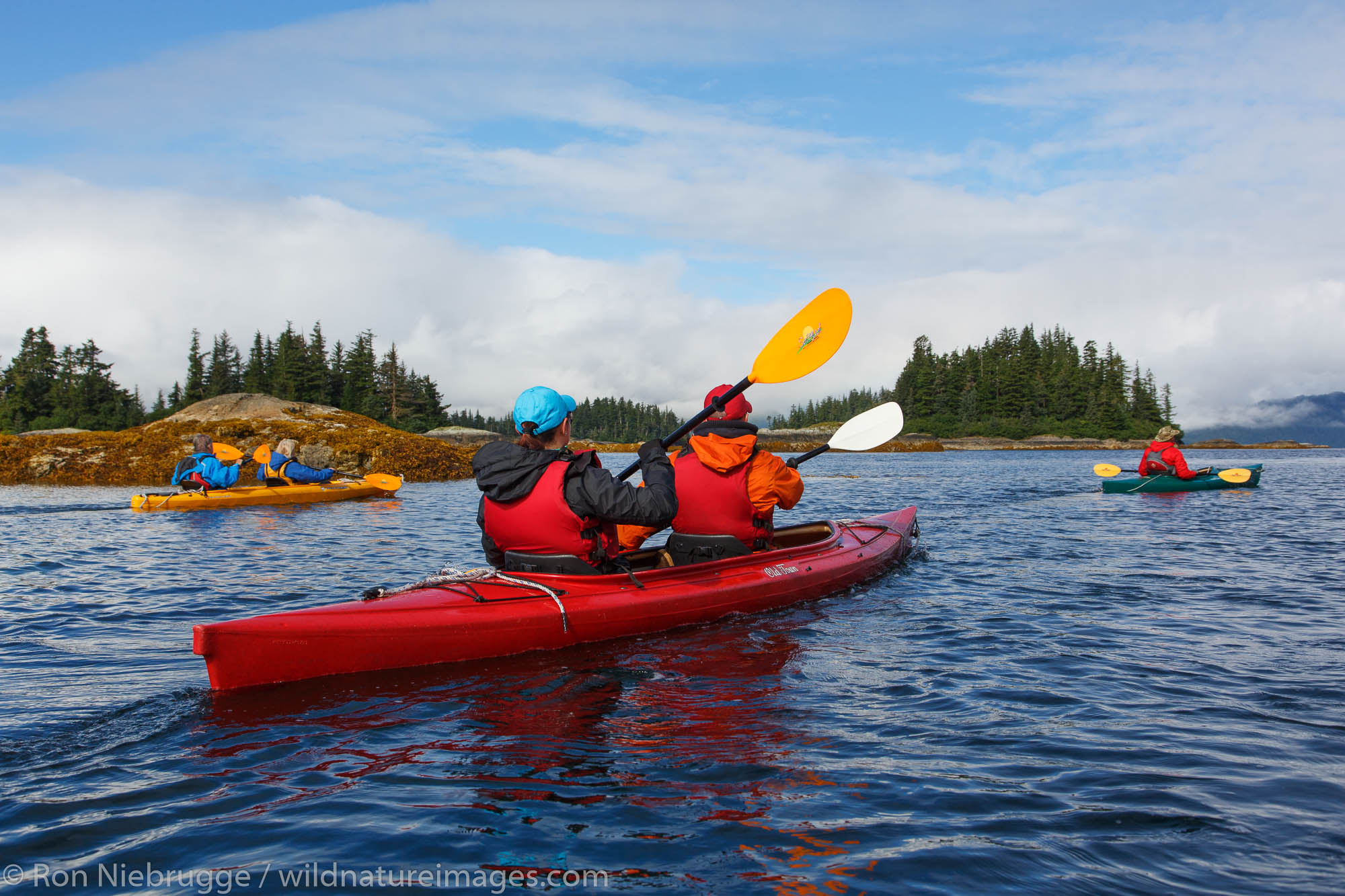 Kayaking around Knight Island, Prince William Sound, Chugach National Forest, Alaska.