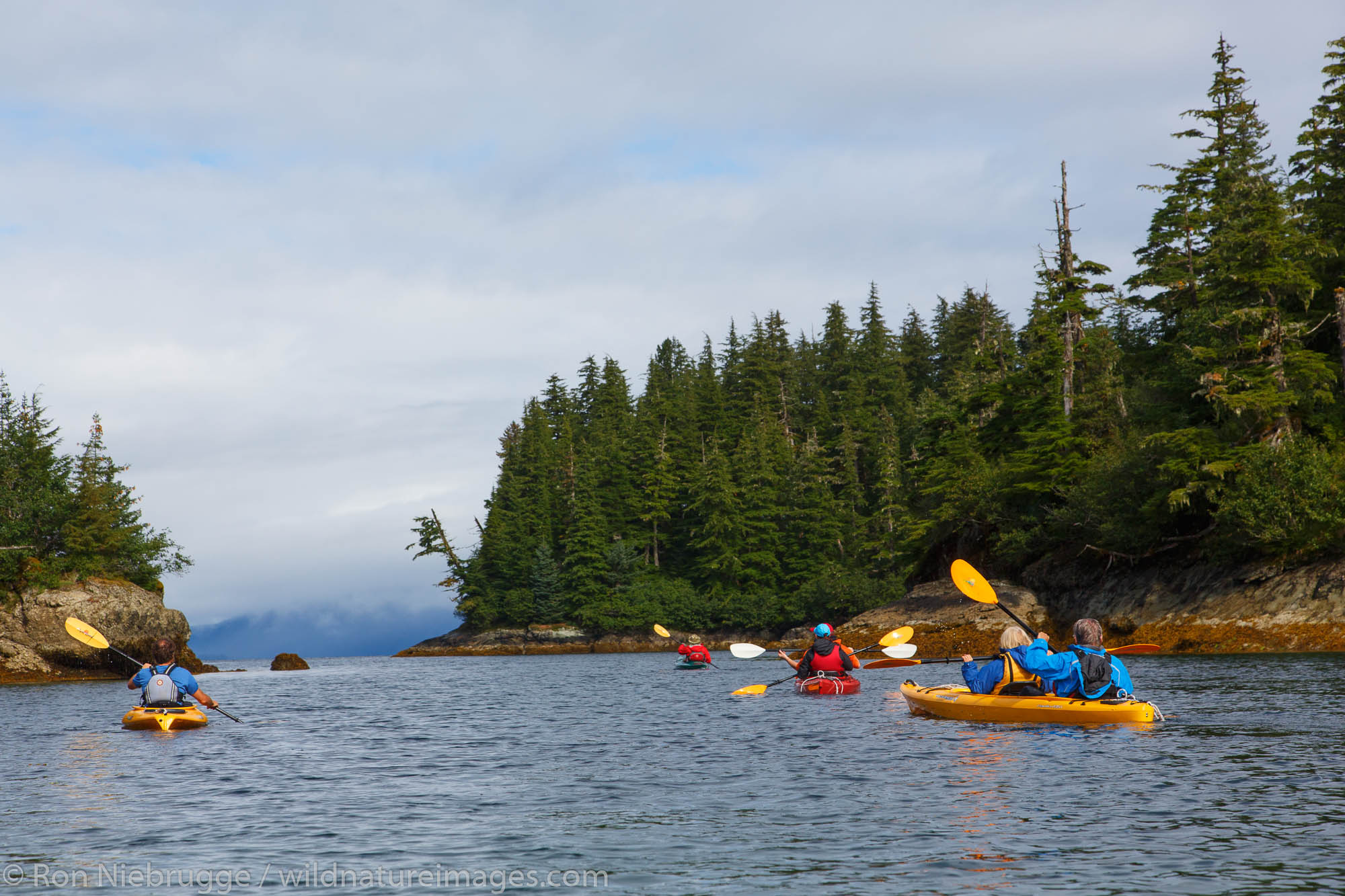 Kayaking around Knight Island, Prince William Sound, Chugach National Forest, Alaska.