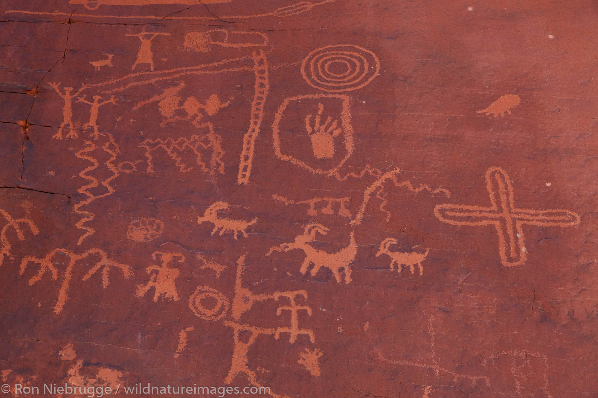 Rock art, Valley of Fire State Park, near Las Vegas, Nevada.