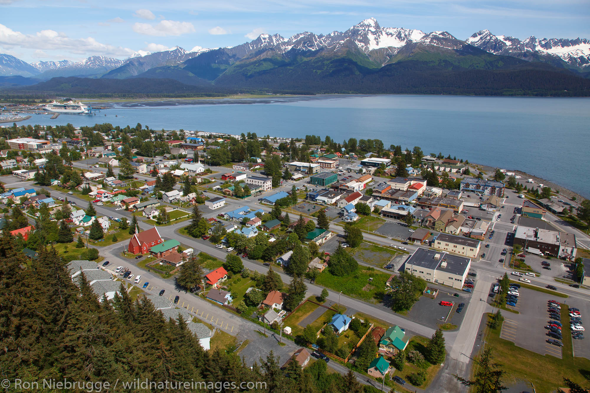 Resurrection Bay and Seward, Alaska.