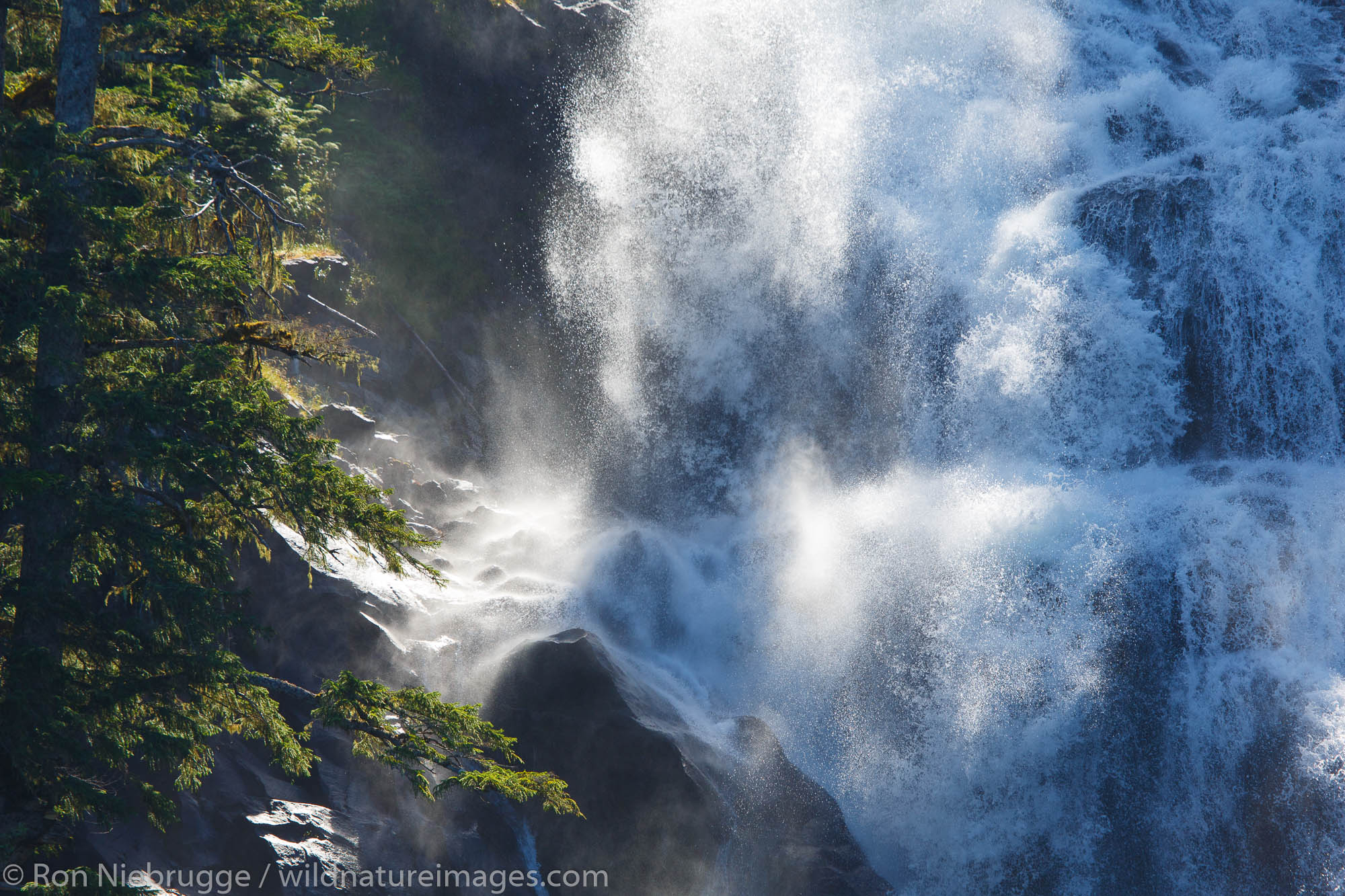 Waterfall, Baranof Island, Tongass National Forest, Alaska.