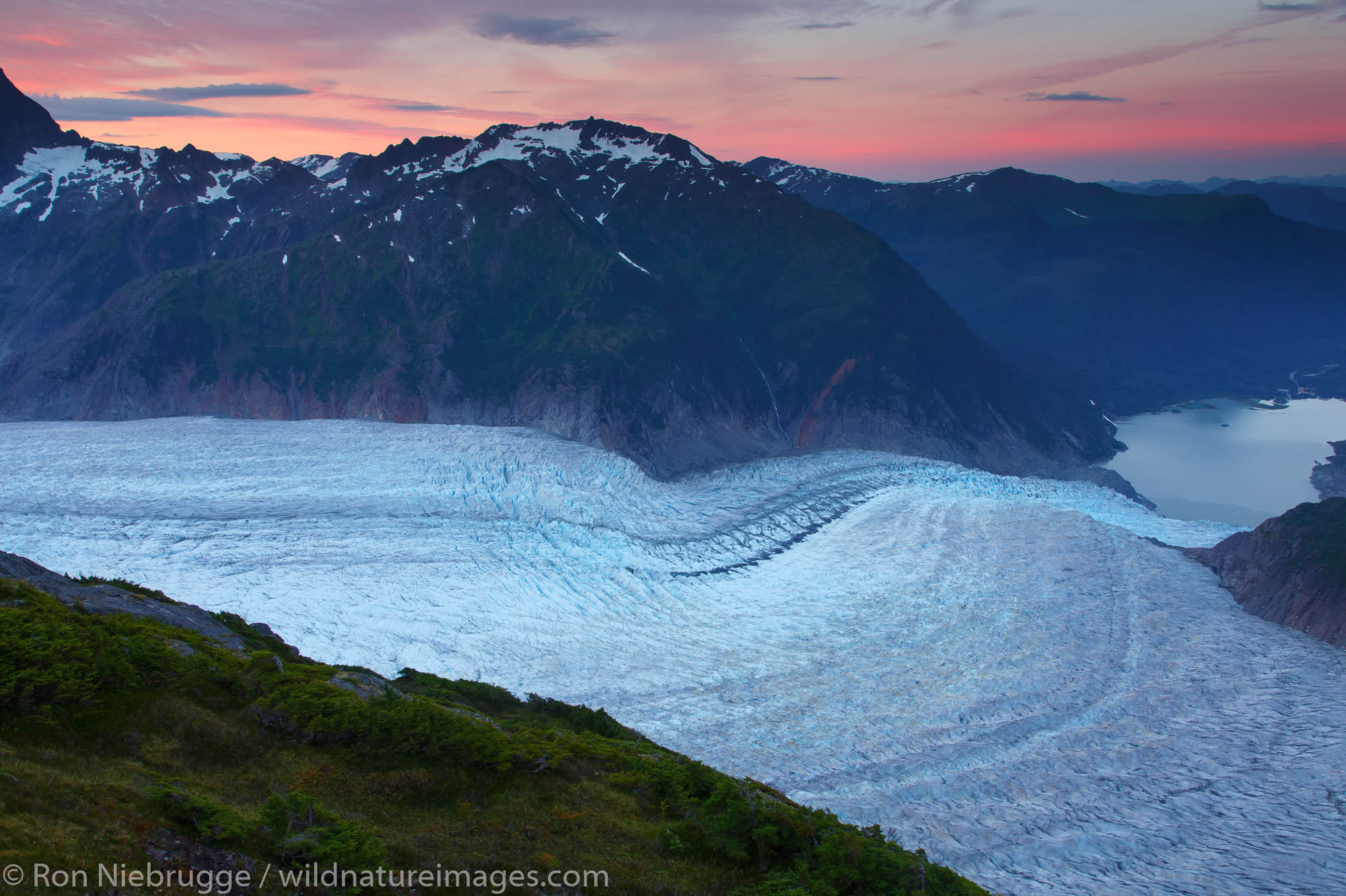 From Mount Stroller White above the Mendenhall Glacier, Tongass National Forest, Alaska.