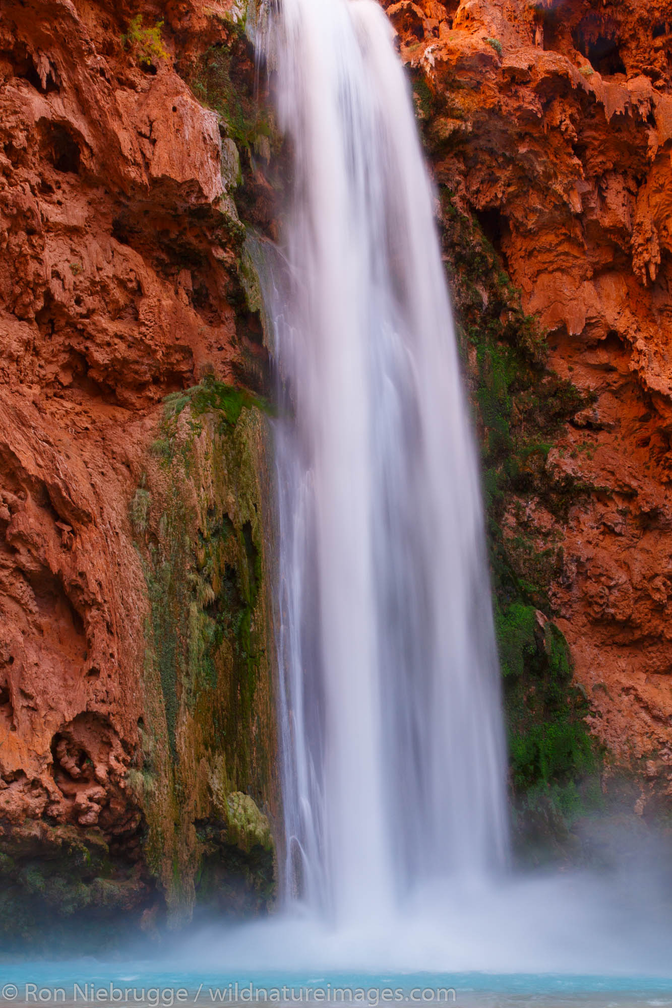 Mooney Falls, Havasupai Indian Reservation, Grand Canyon, Arizona.