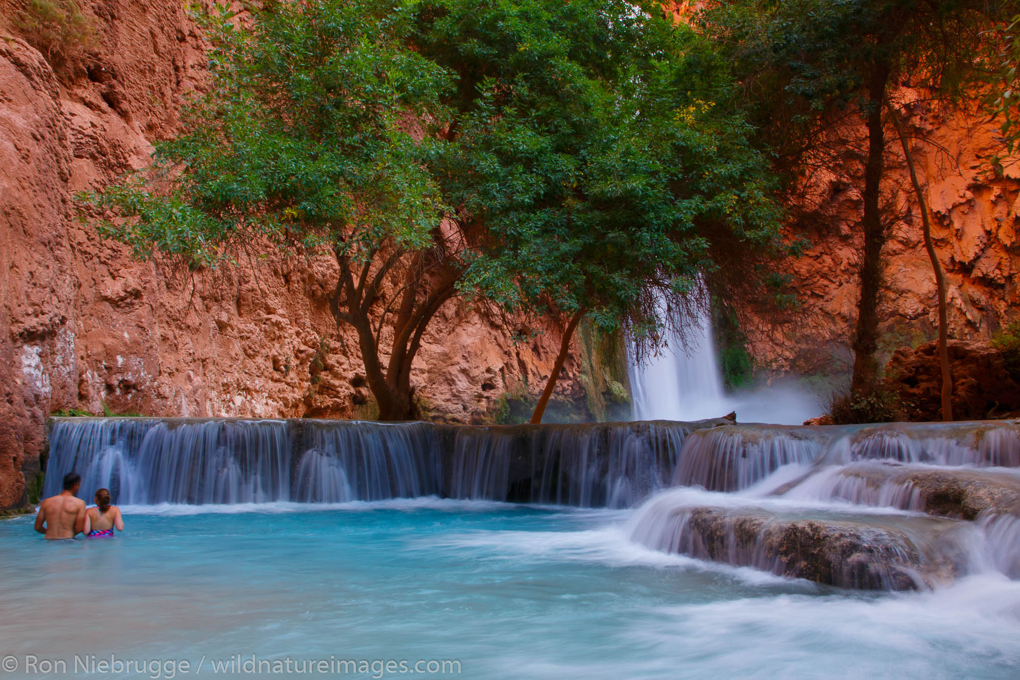 Mooney Falls, Havasupai Indian Reservation, Grand Canyon, Arizona.
