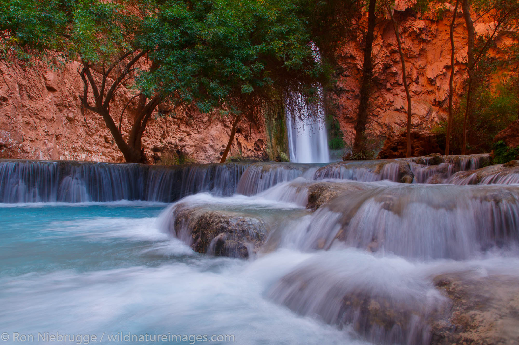 Mooney Falls, Havasupai Indian Reservation, Grand Canyon, Arizona.