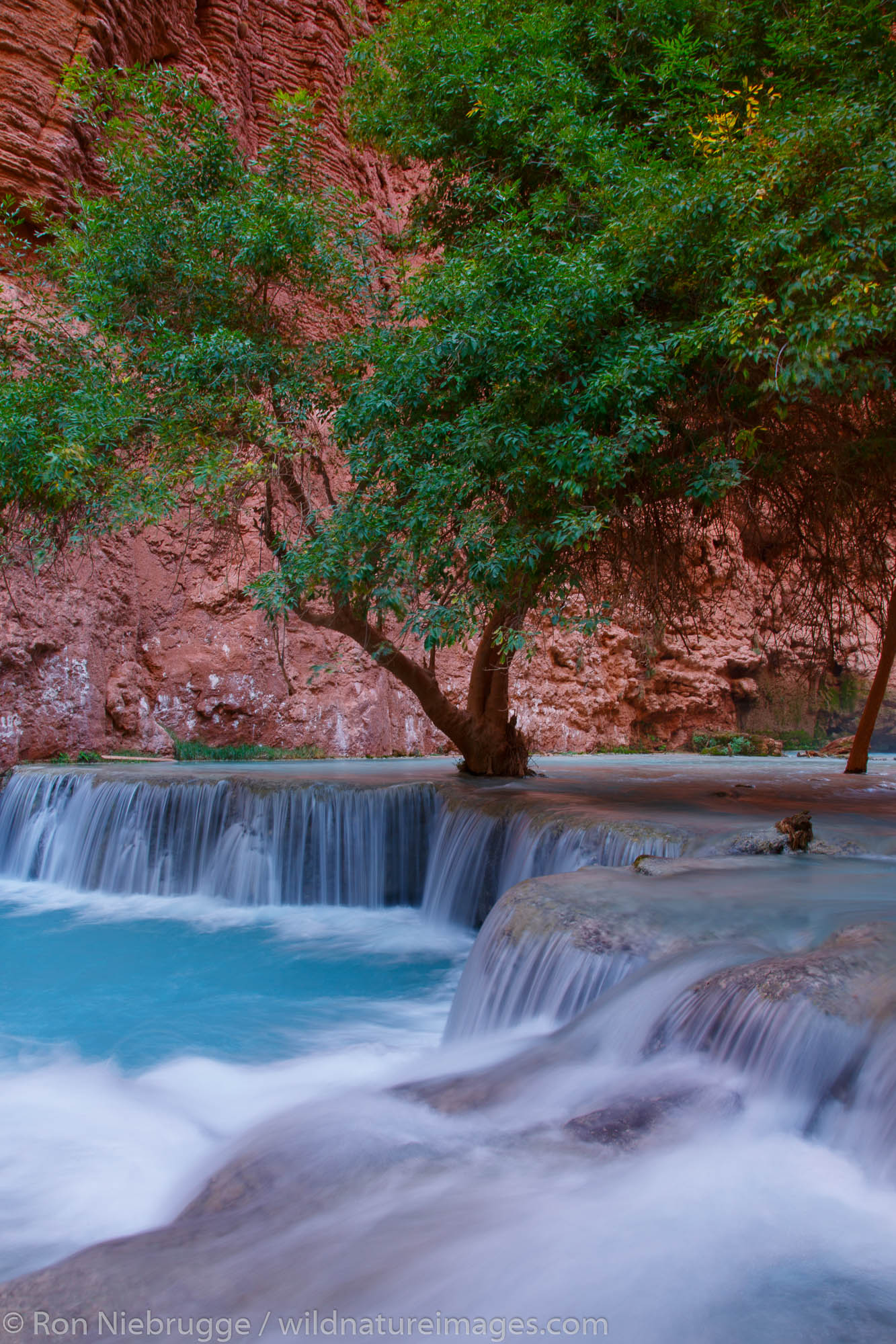 Mooney Falls, Havasupai Indian Reservation, Grand Canyon, Arizona.