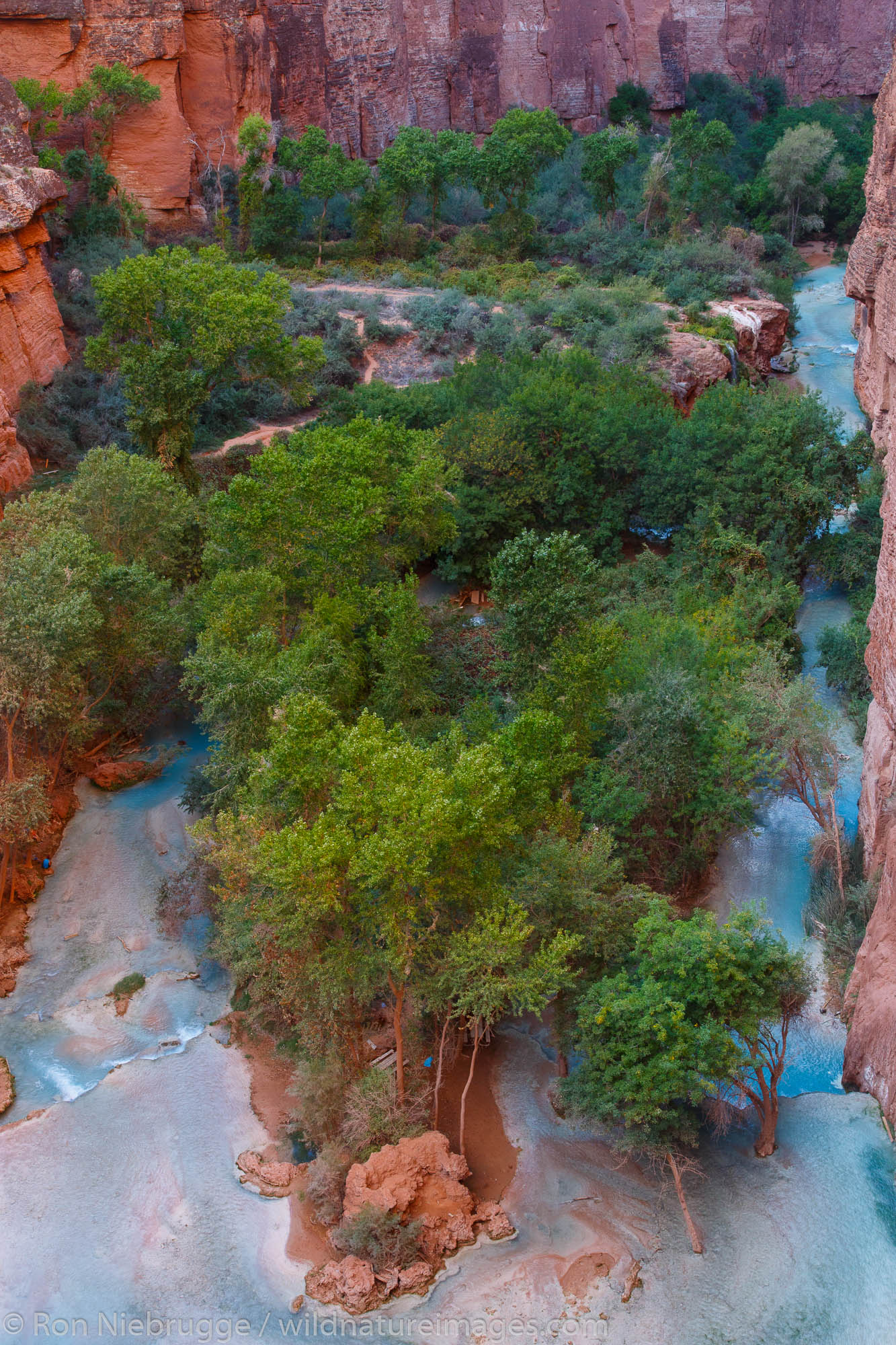 Mooney Falls, Havasupai Indian Reservation, Grand Canyon, Arizona.