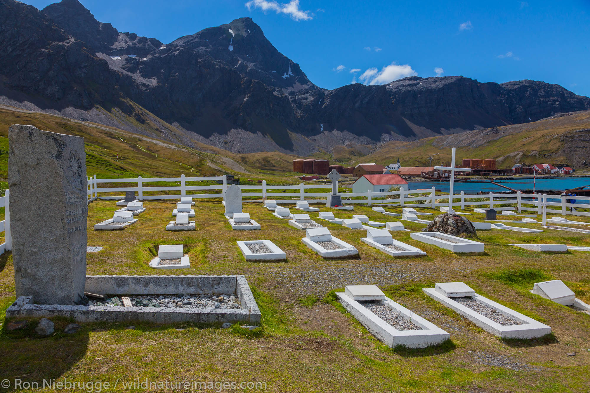 The old whaling station of Grytviken, South Georgia, Antarctica.
