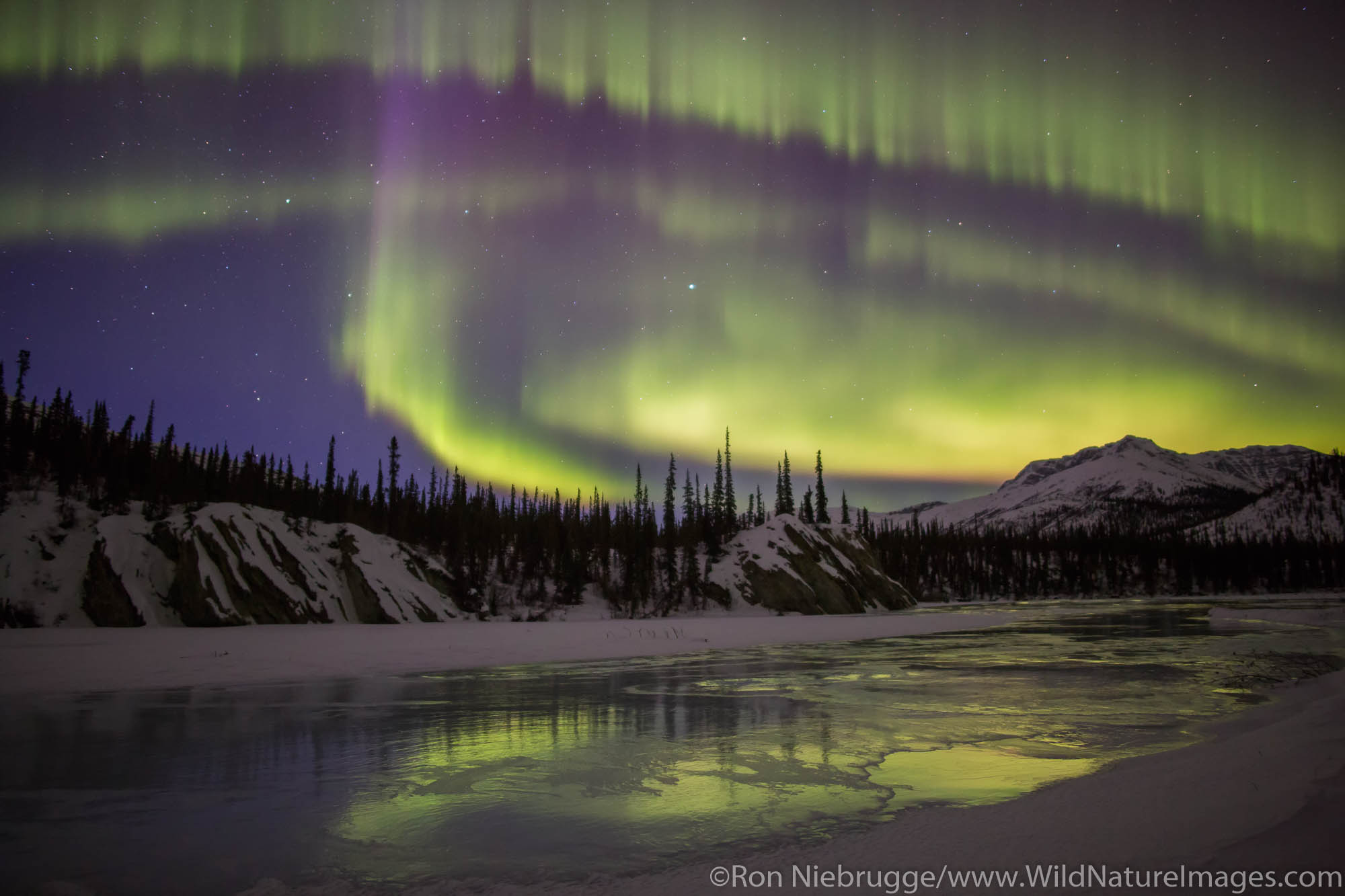 Aurora Borealis over the Brooks Range Alaska.