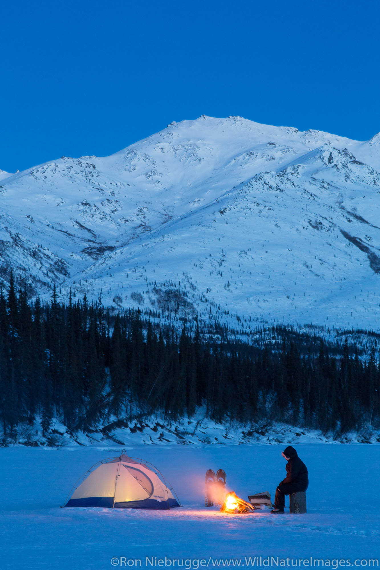 Camping under the Aurora Borealis in the Brooks Range, Alaska.
