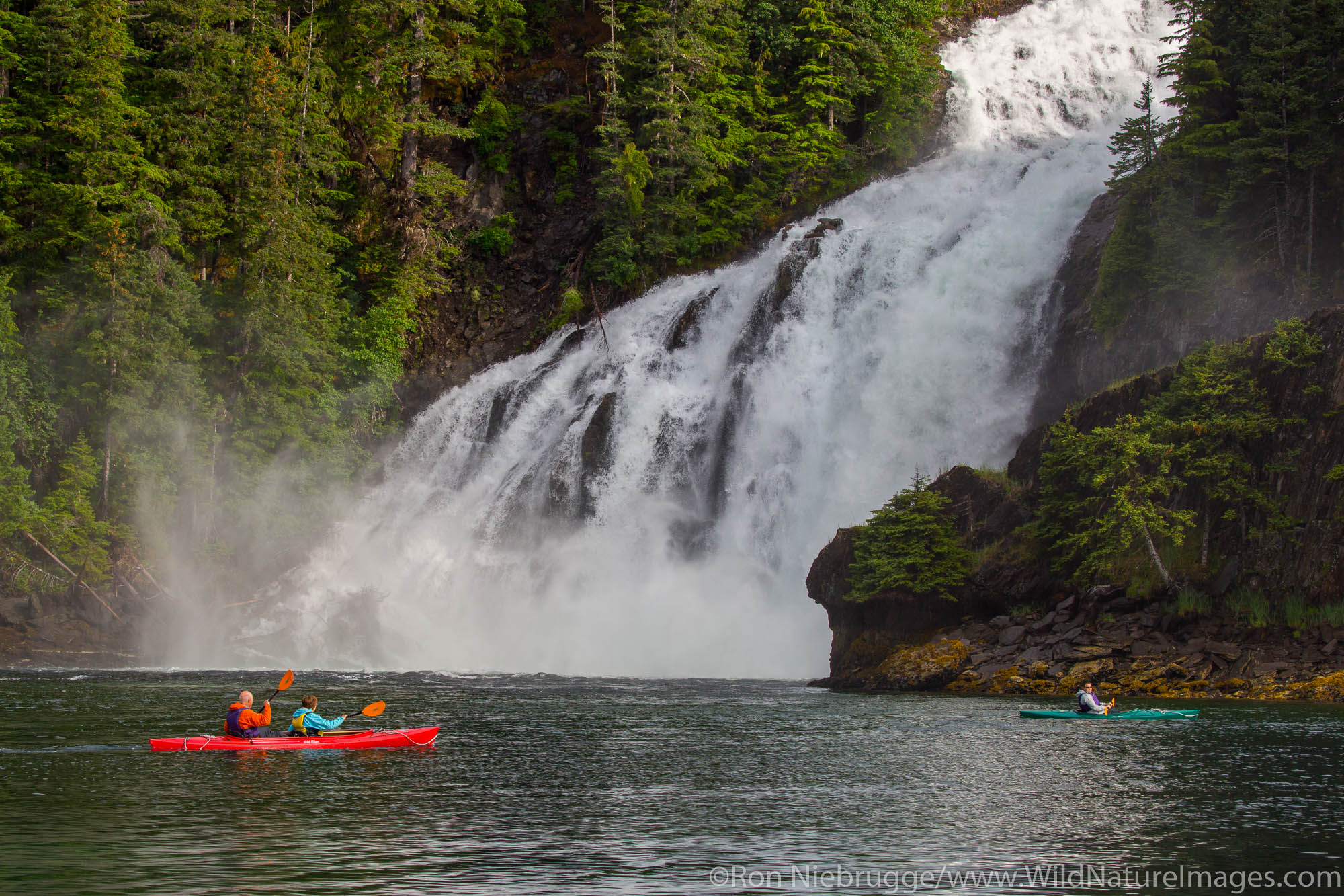 Cascade Falls, Prince William Sound, Chugach National Forest, Alaska.