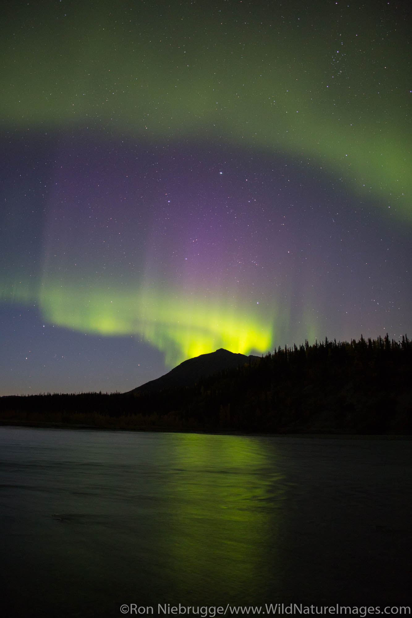 Northern Lights in the Brooks Range from the Dalton Highway, Alaska.