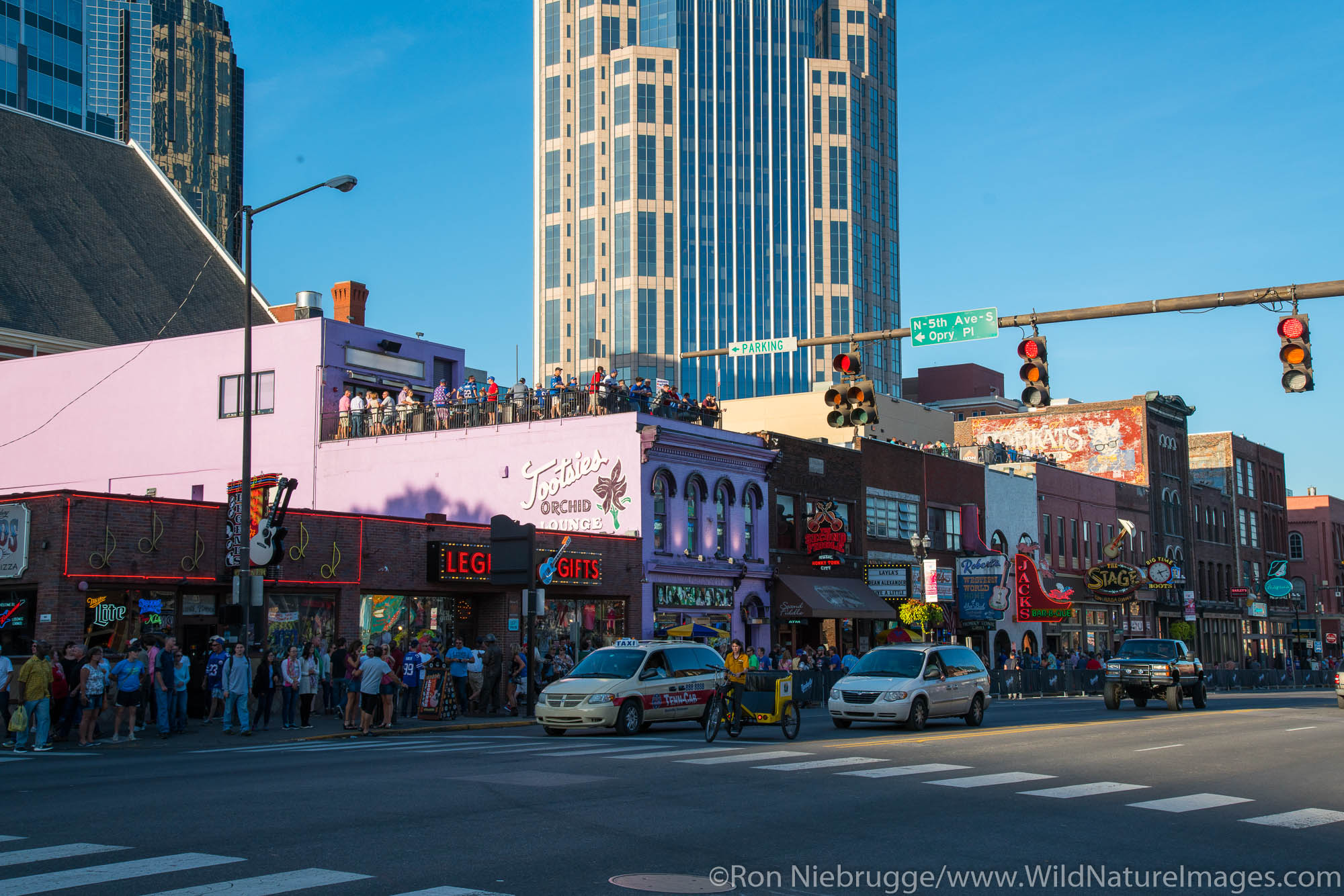 Honky-tonks in Nashville,  Tennessee.