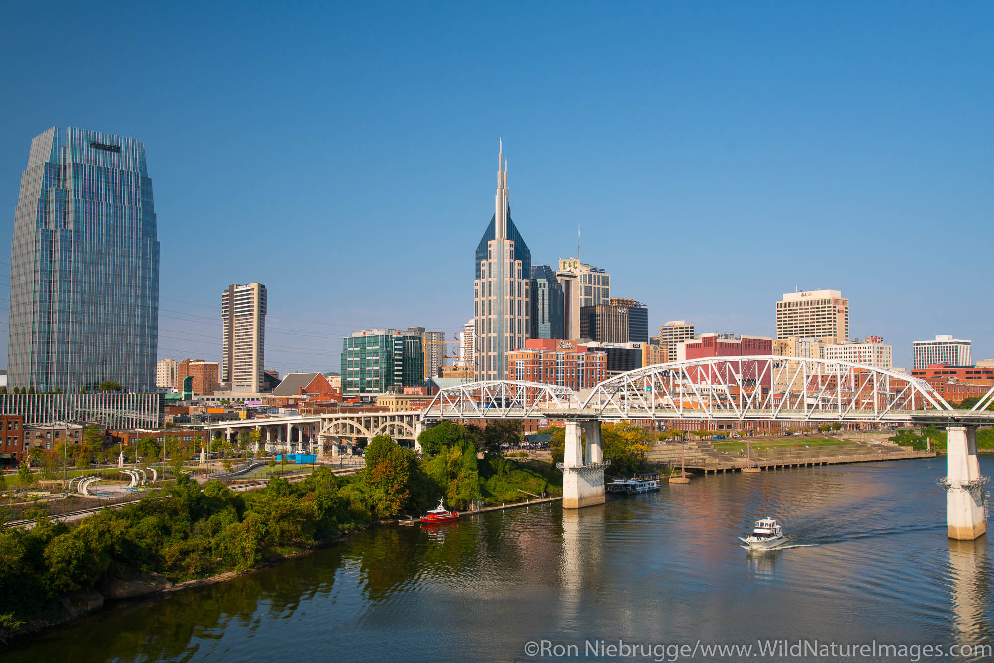 Nashville skyline.  Nashville, Tennessee.