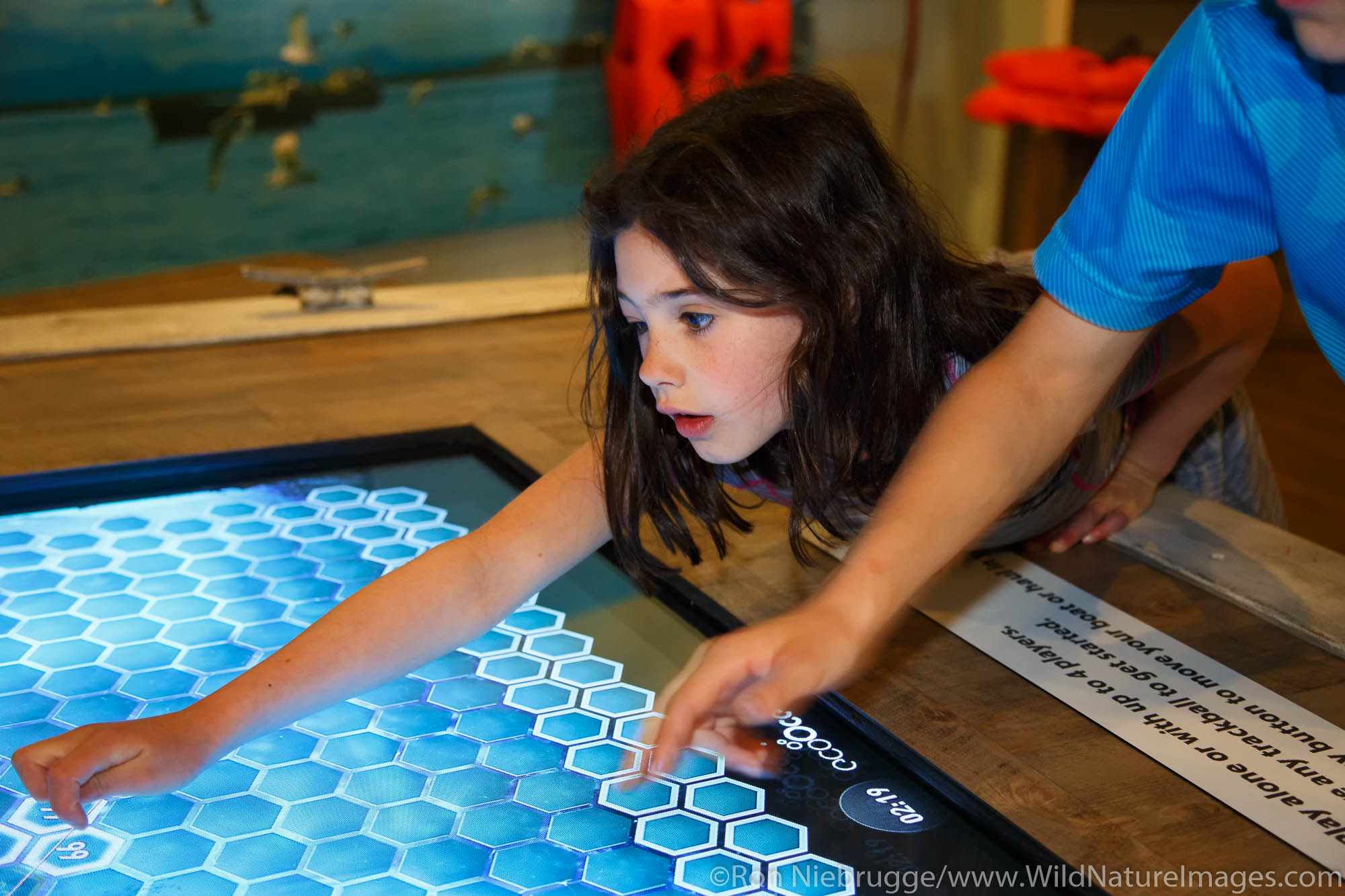 Kids at the Alaska SeaLife Center.  Seward, Alaska.