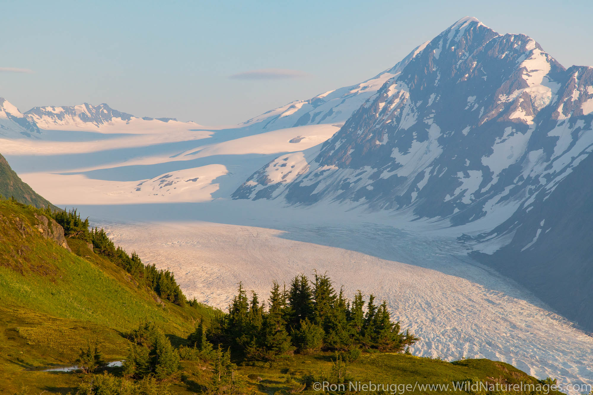 Spencer Glacier Bench, Chugach National Forest, Alaska.