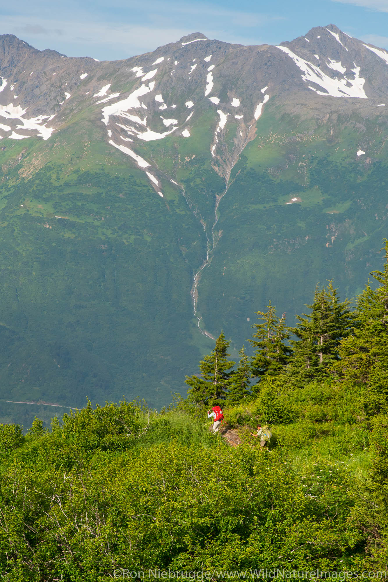 Backpacking to the Spencer Glacier Bench Cabin, Chugach National Forest, Alaska.