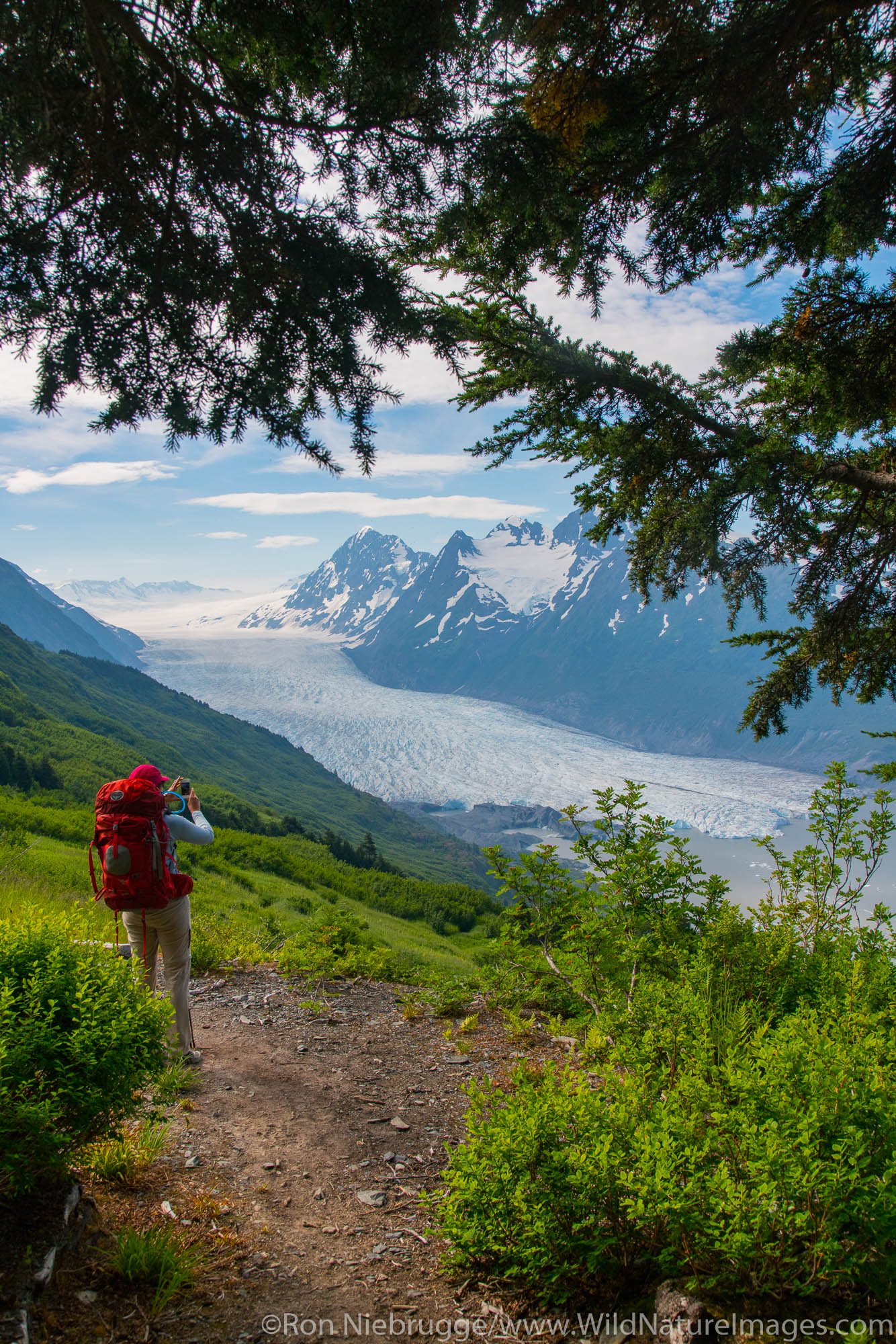 Backpacking to the Spencer Glacier Bench Cabin, Chugach National Forest, Alaska.