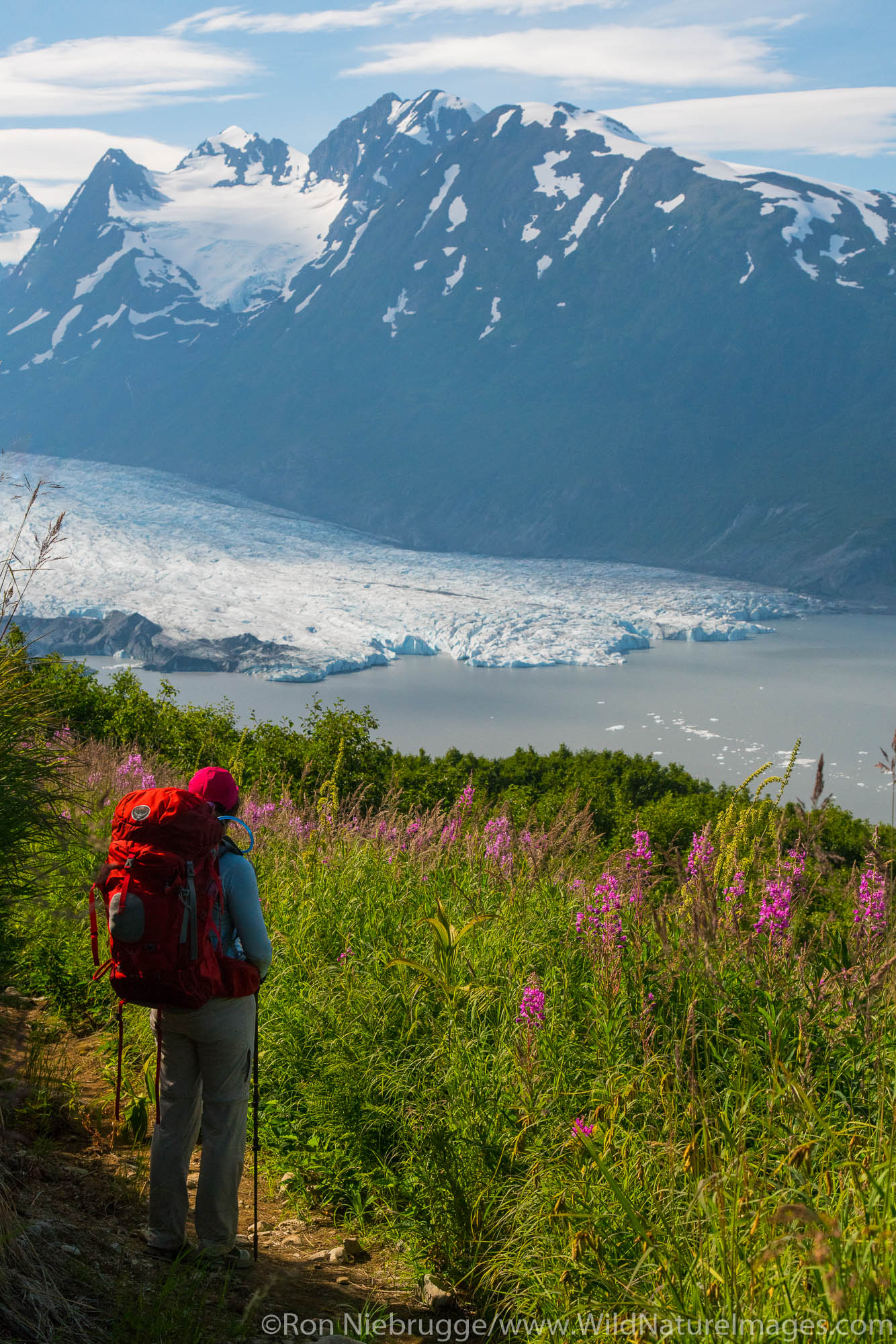 Backpacking to the Spencer Glacier Bench Cabin, Chugach National Forest, Alaska.