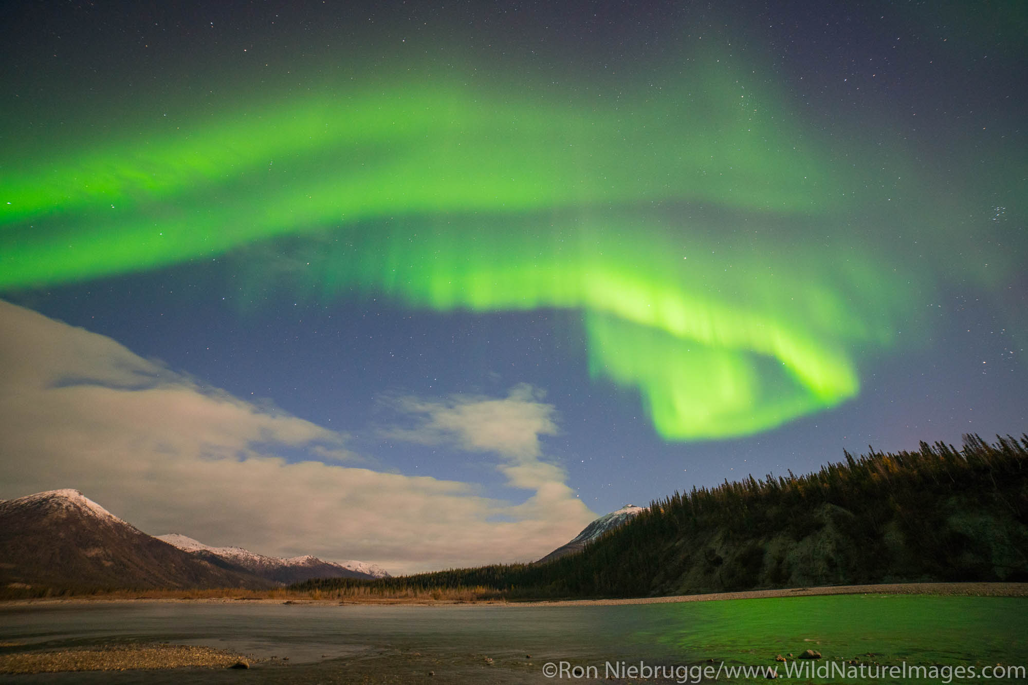 Aurora Borealis over the Brooks Range Alaska.
