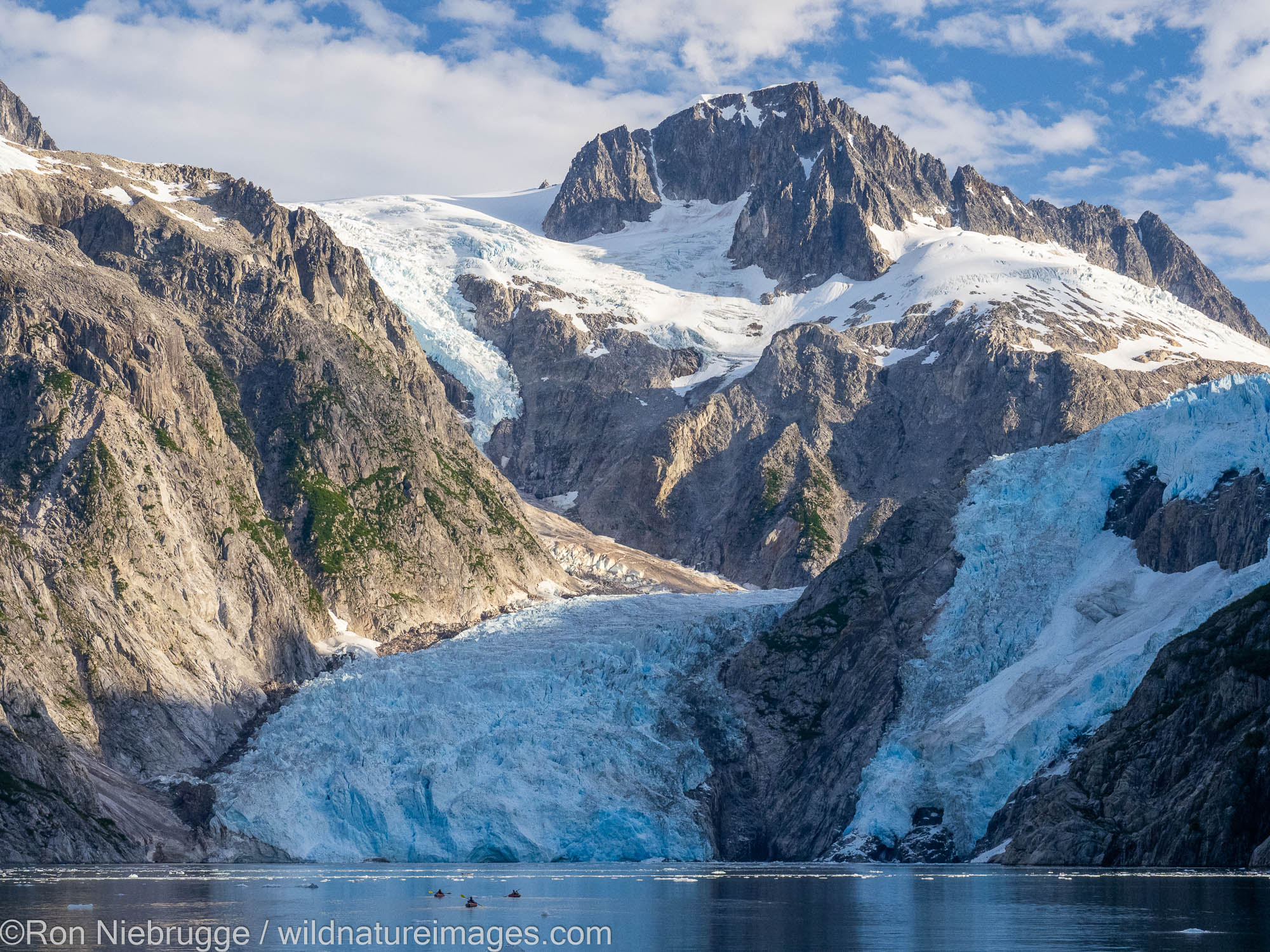 Kayaking, Northwestern Fjord, Kenai Fjords National Park, near Seward, Alaska.