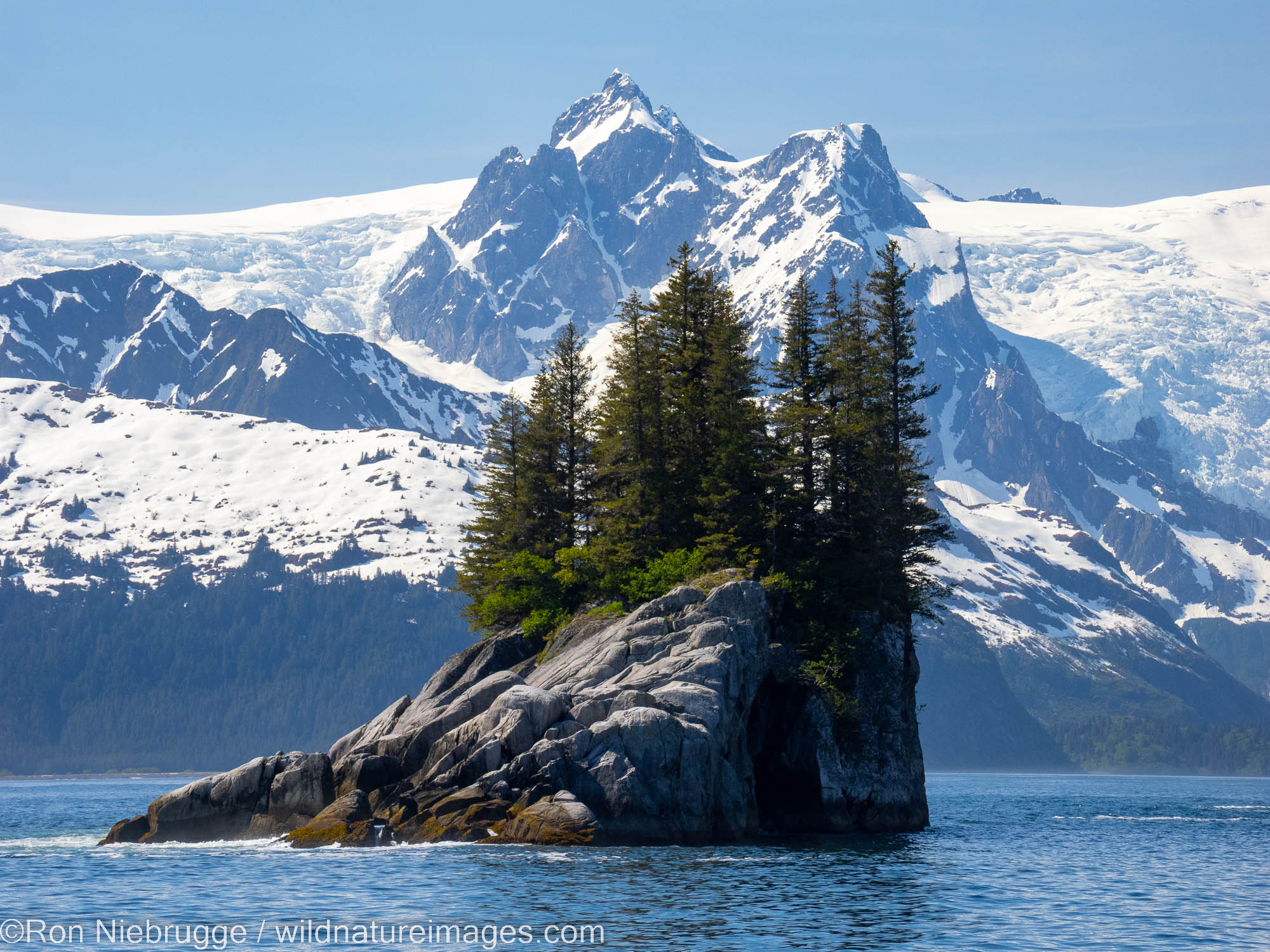 Looking into Northwestern Fjord, Kenai Fjords National Park, near Seward, Alaska.