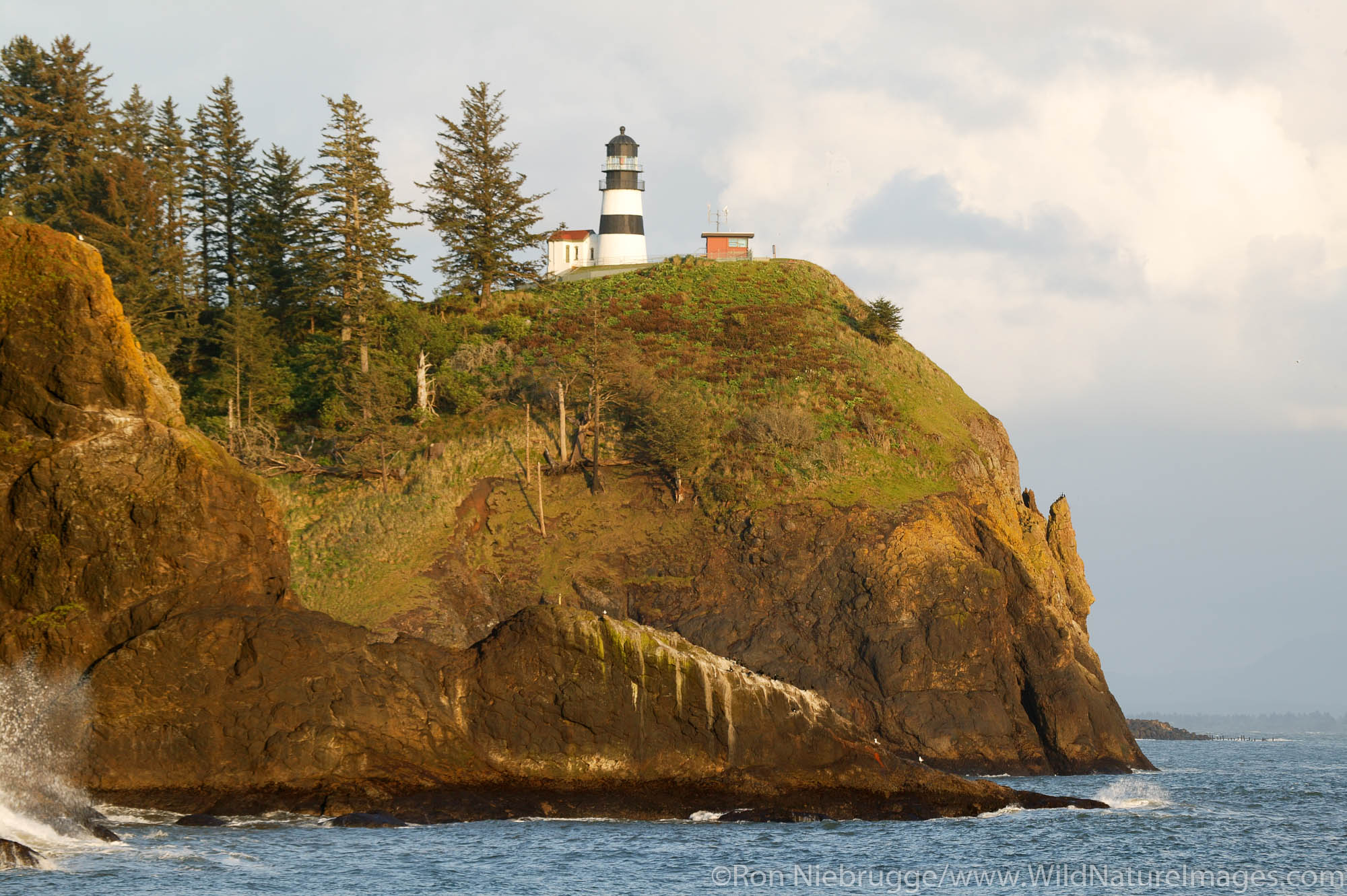 Cape Disappointment Lighthouse, at the mouth of the Columbia River, Cape Disappointment State Park, Washington.