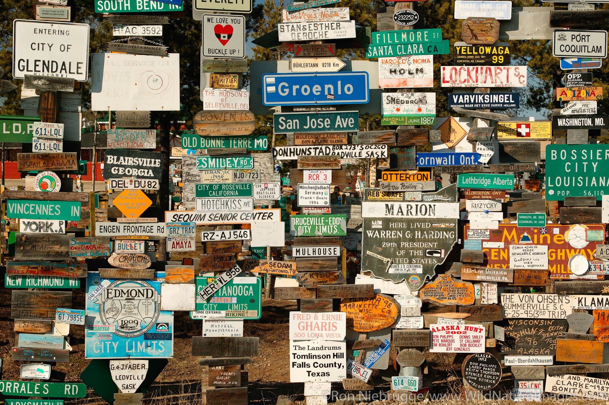 Signpost Forest Watson Lake Signpost Forest along the Alaska Highway, Yukon Territory, Canada.