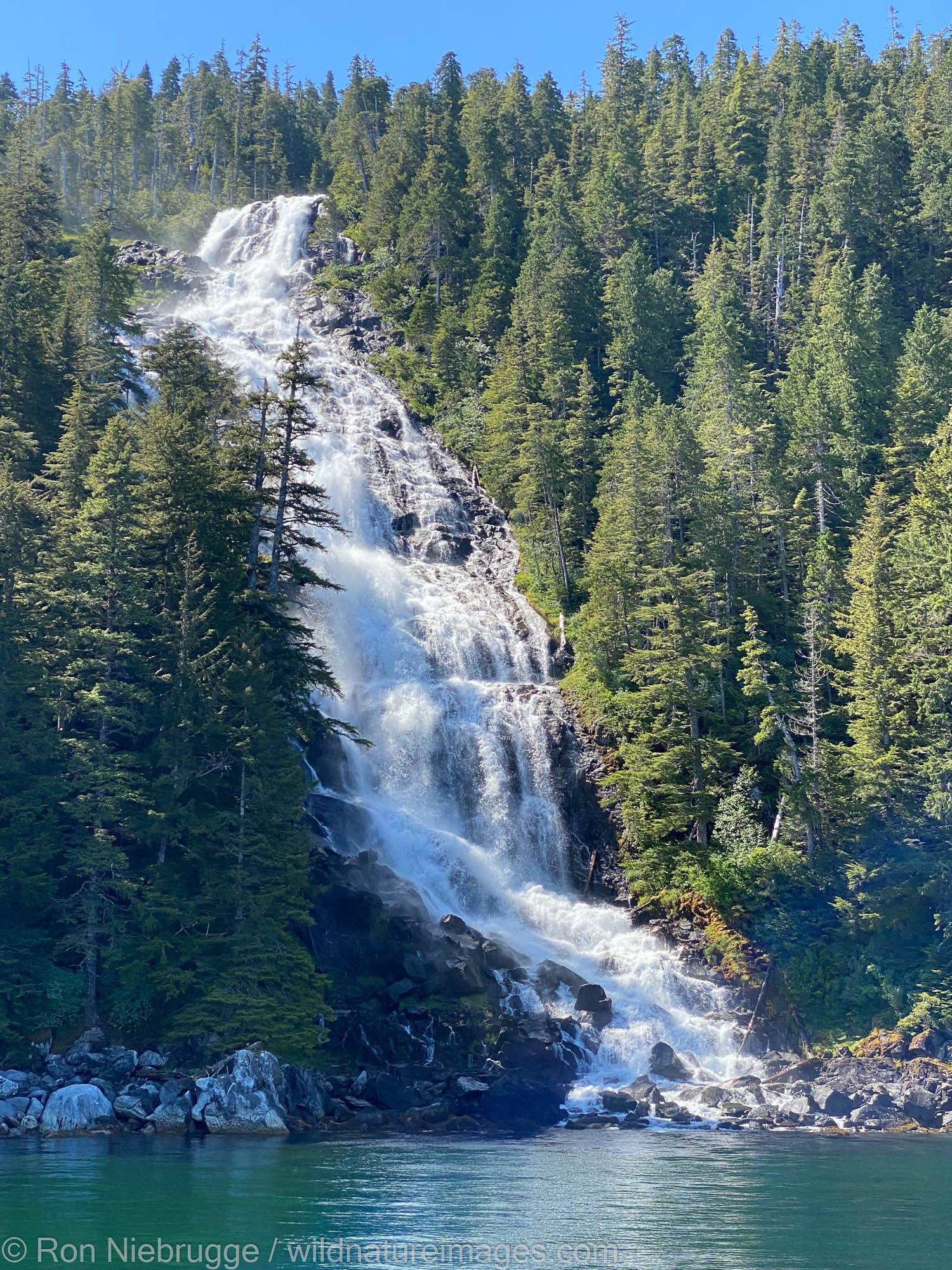 Huge waterfall with my iPhone.  Some trips we go to shore here.