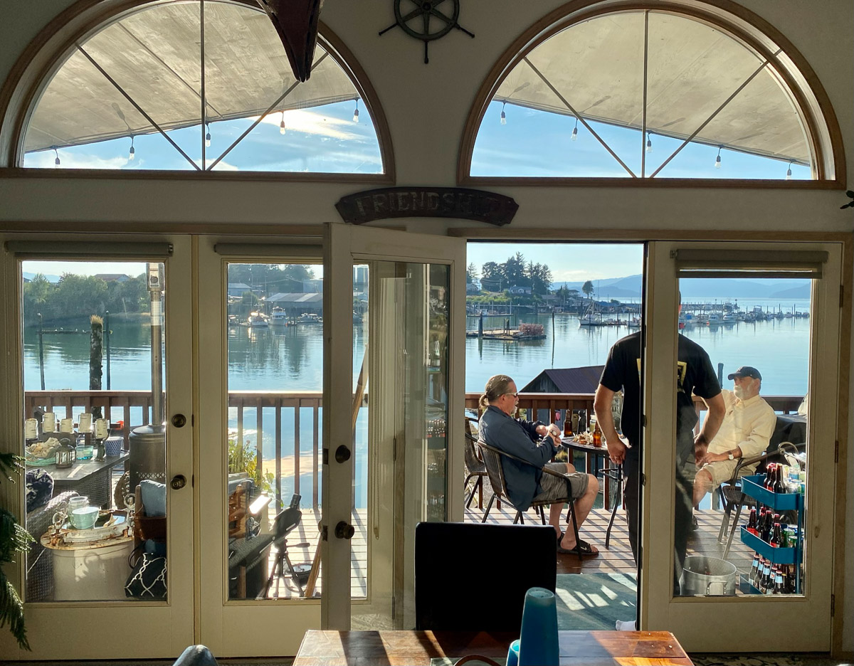 Looking out the living room of our hosts home - they pulled out all the stops for an amazing dinner!