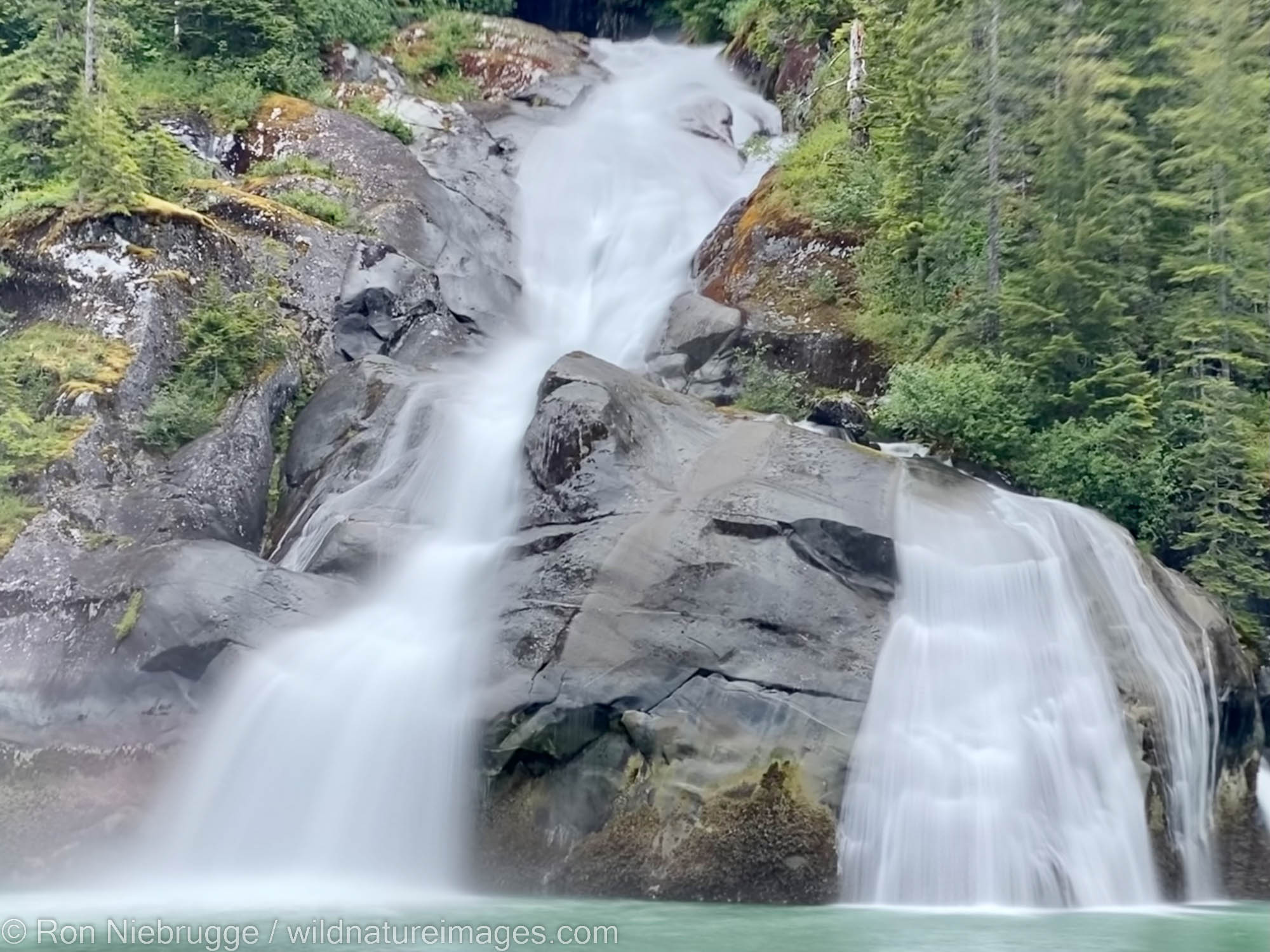 Waterfall in Tracy Arm, Tongass National Forest, Alaska.  Iphone photo.