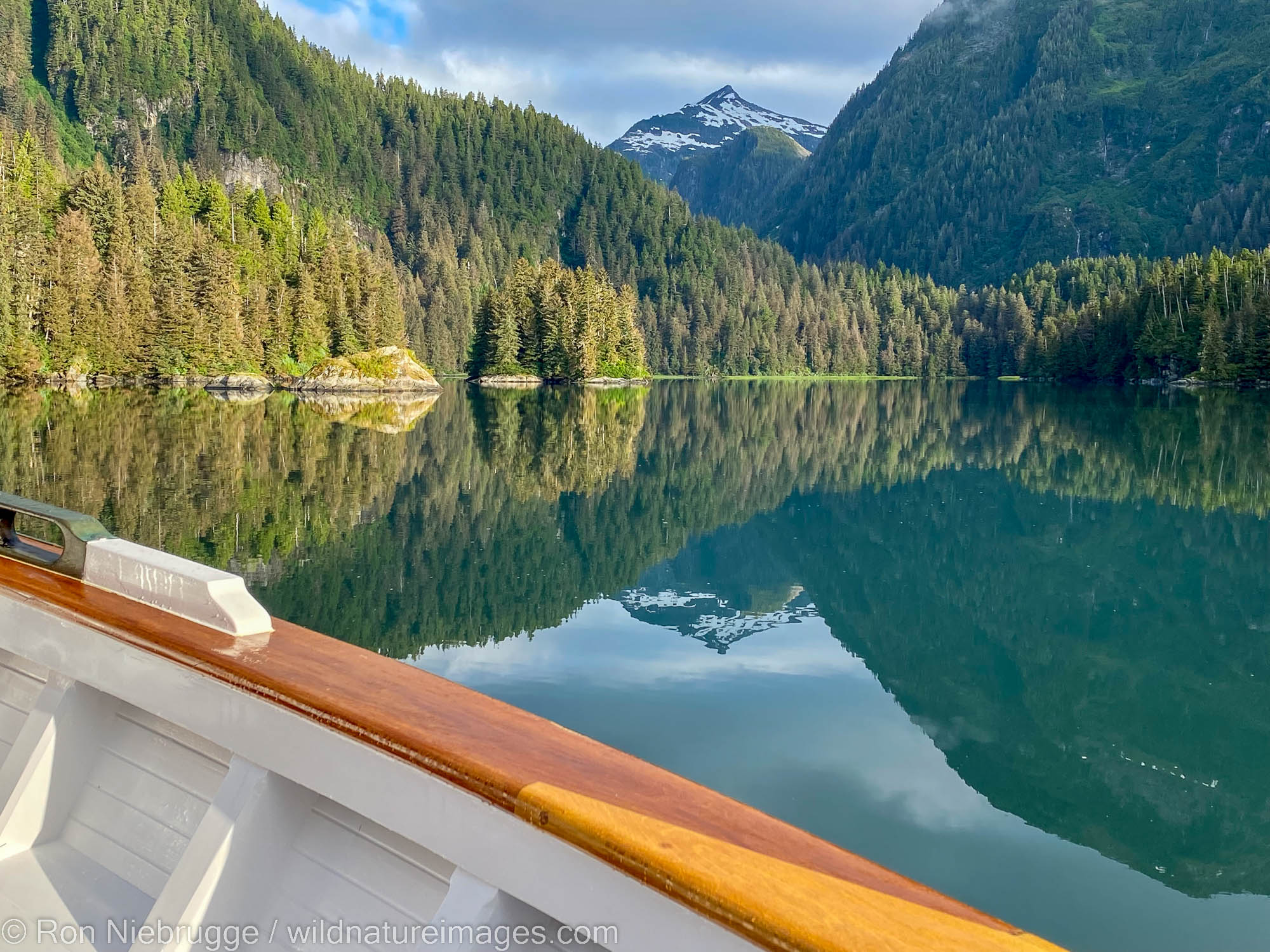 Morning light in Takatz Bay, Tongass National Forest, Alaska.