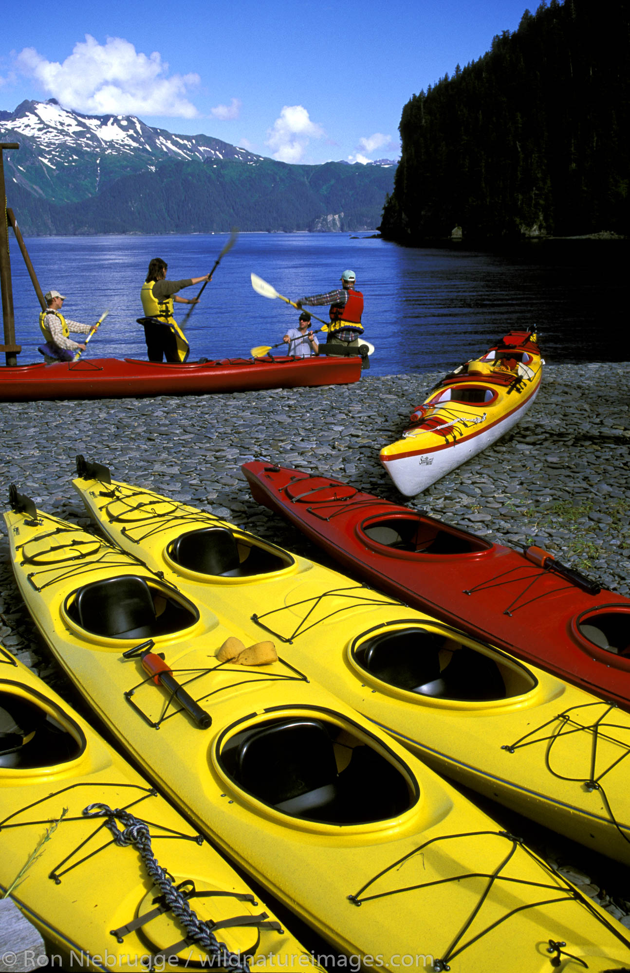 Kayak Lessons at Fox island,  near Kenai Fjords National Park,  Alaska.