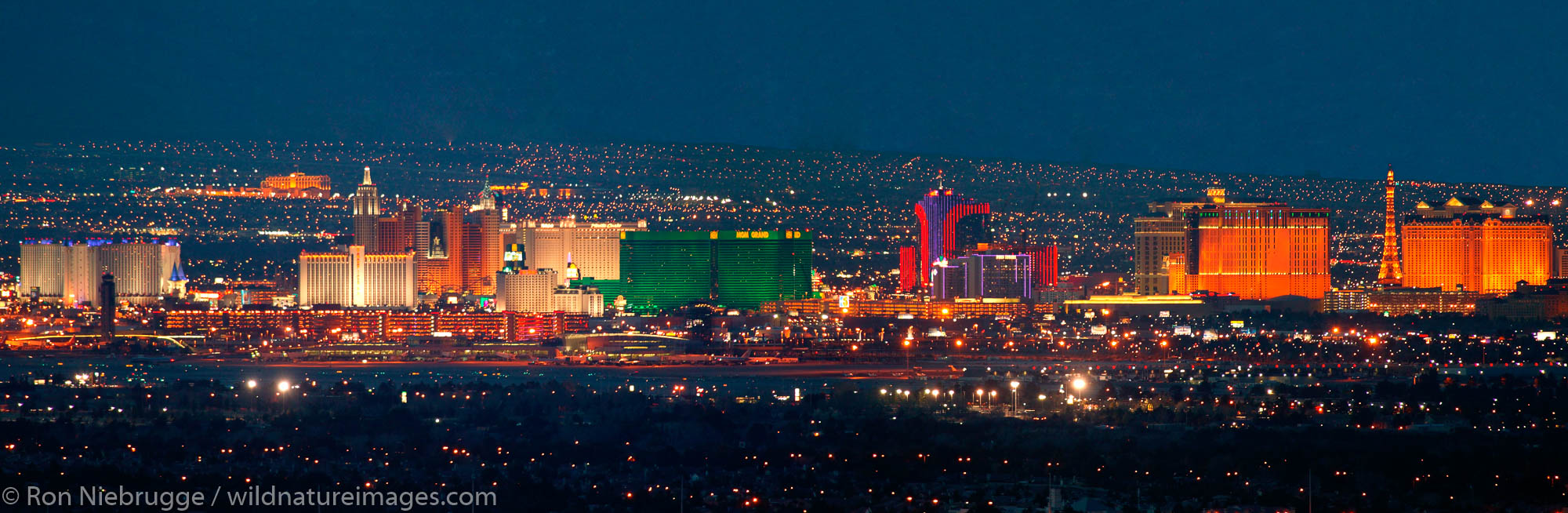 Las Vegas Strip at night, Nevada.