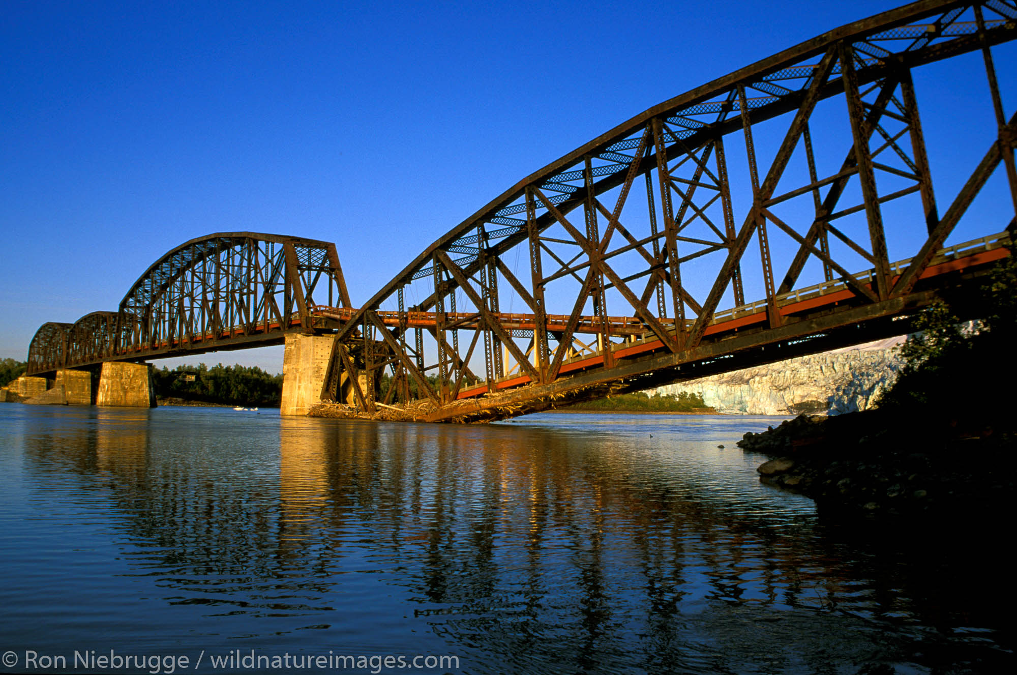 The Million Dollar Bridge on the historic Copper River Highway which went between Cordova and the copper mines near McCarthy...